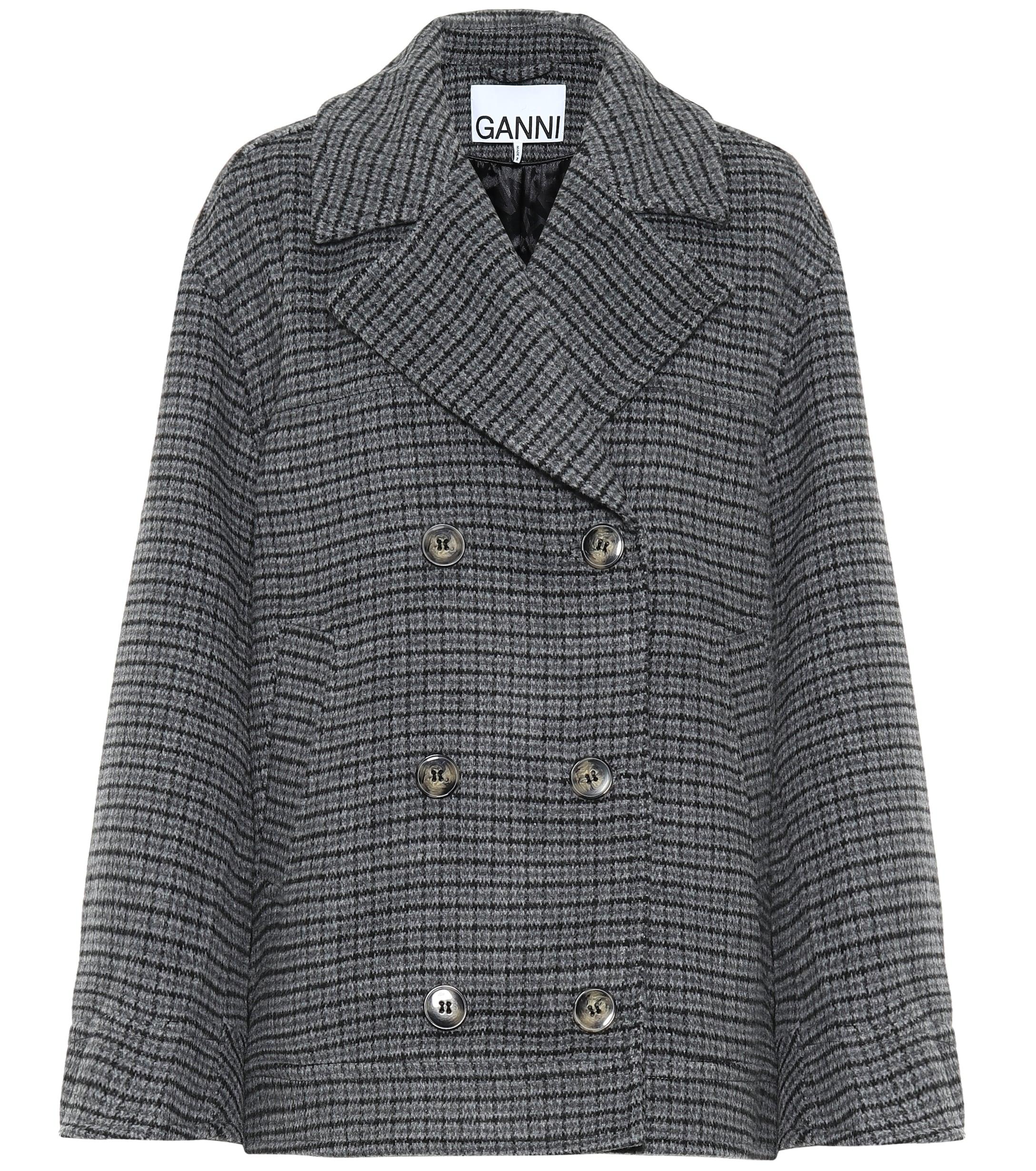 Ganni Wool Oversized Jacket in Grey (Gray) - Save 13% - Lyst