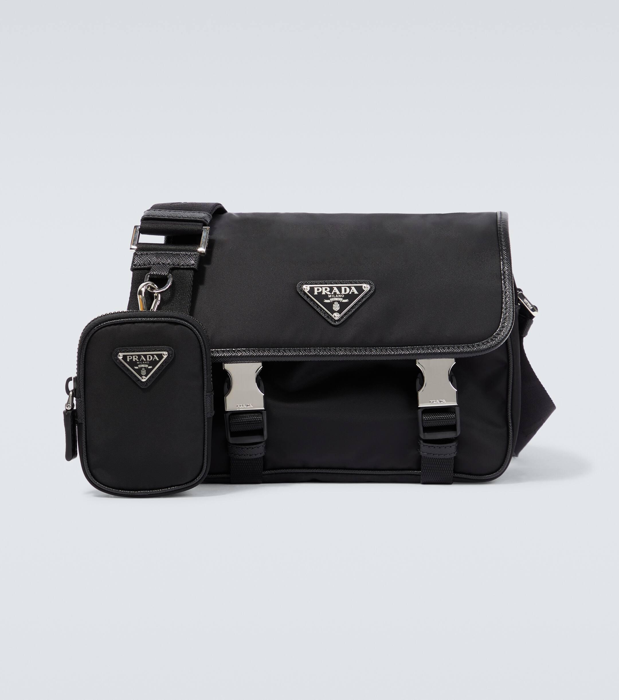 Prada Re nylon Shoulder Bag in Black for Men Lyst UK