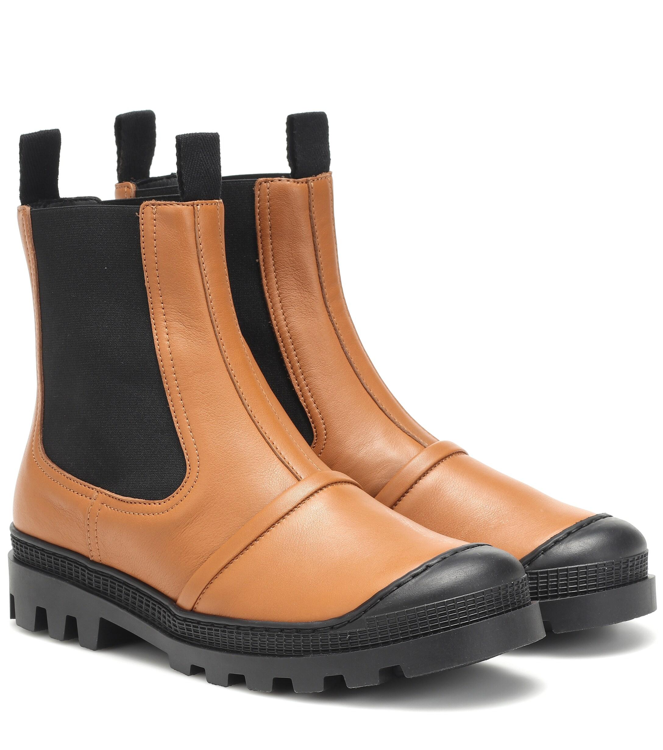 Loewe Brown Leather Chelsea Boots - Save 50% - Lyst