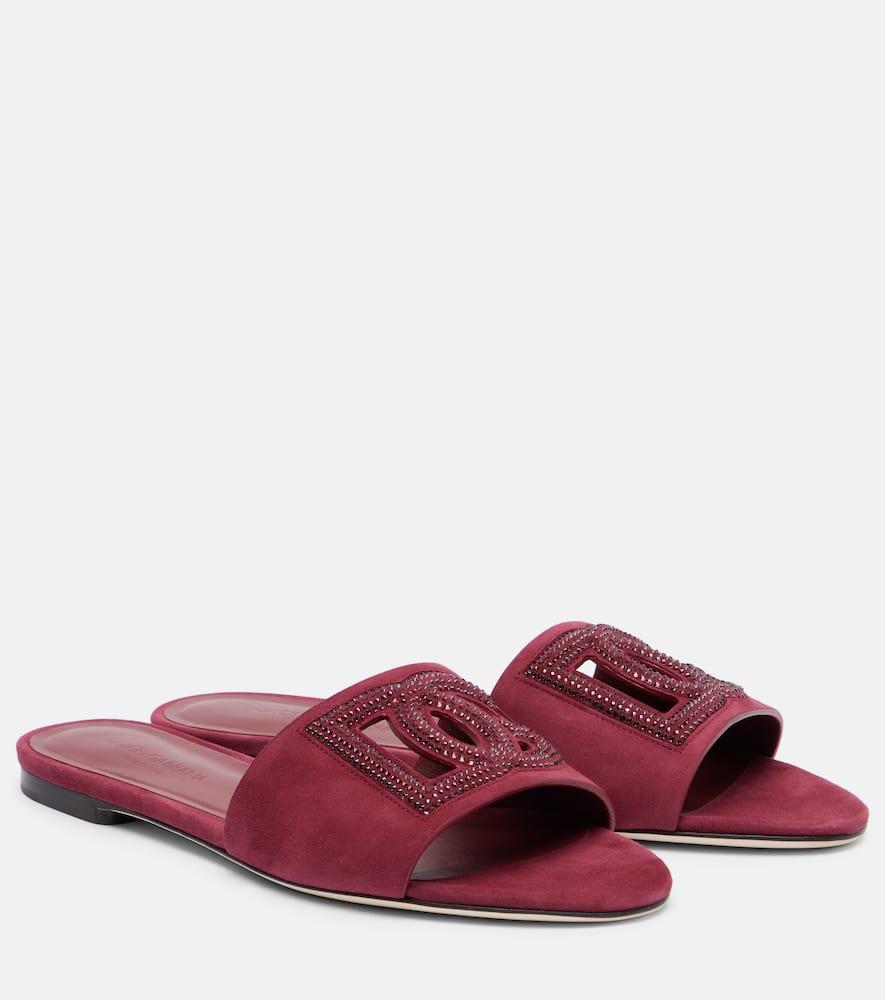 希少 DOLCE&GABBANA ドルガバ DG クリスタル フラット サンダル 希少 DOLCE&GABBANA ドルガバ DG クリスタル フラット サンダル
