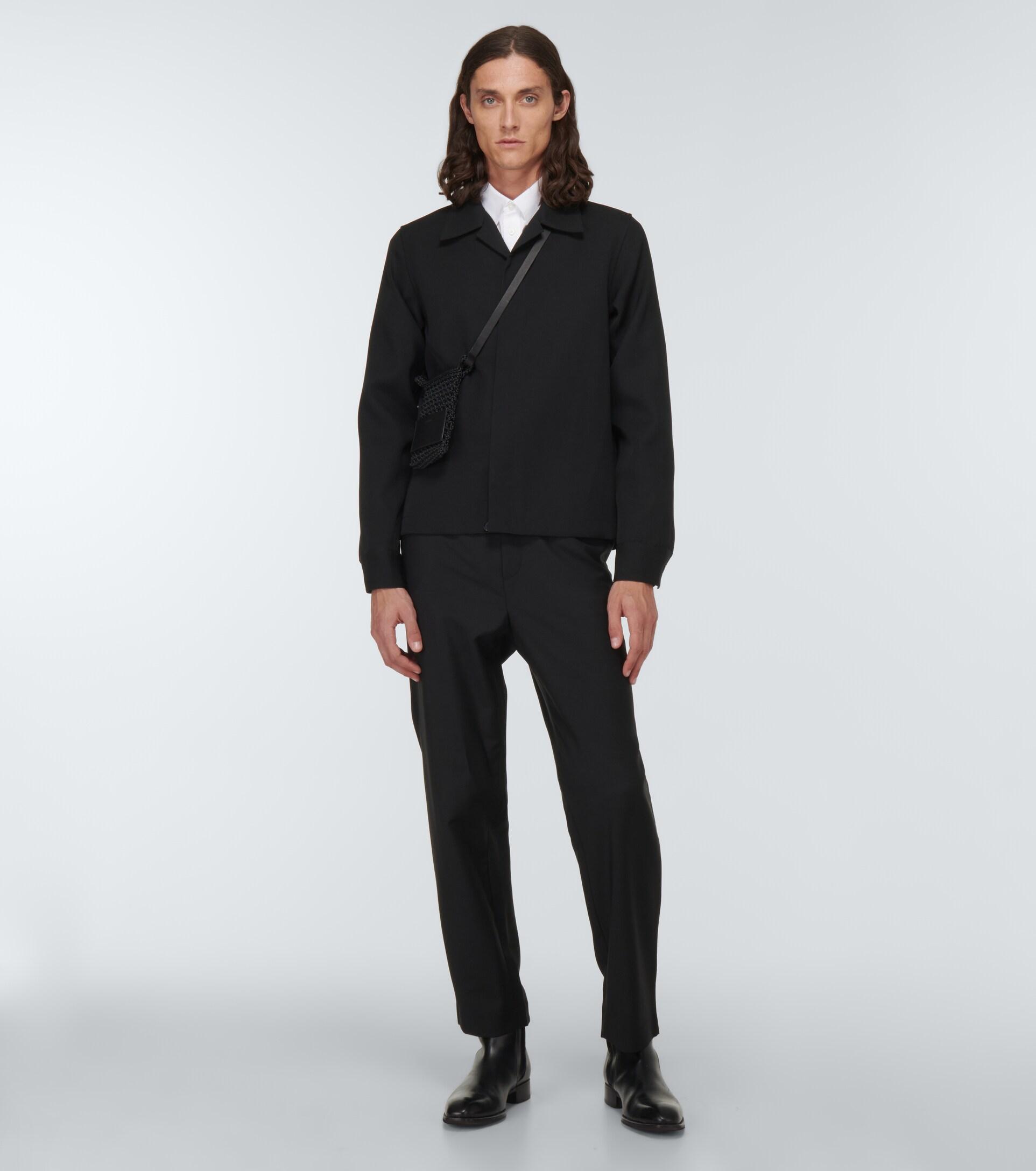 Jil Sander Wool Gabardine Jacket in Black for Men | Lyst