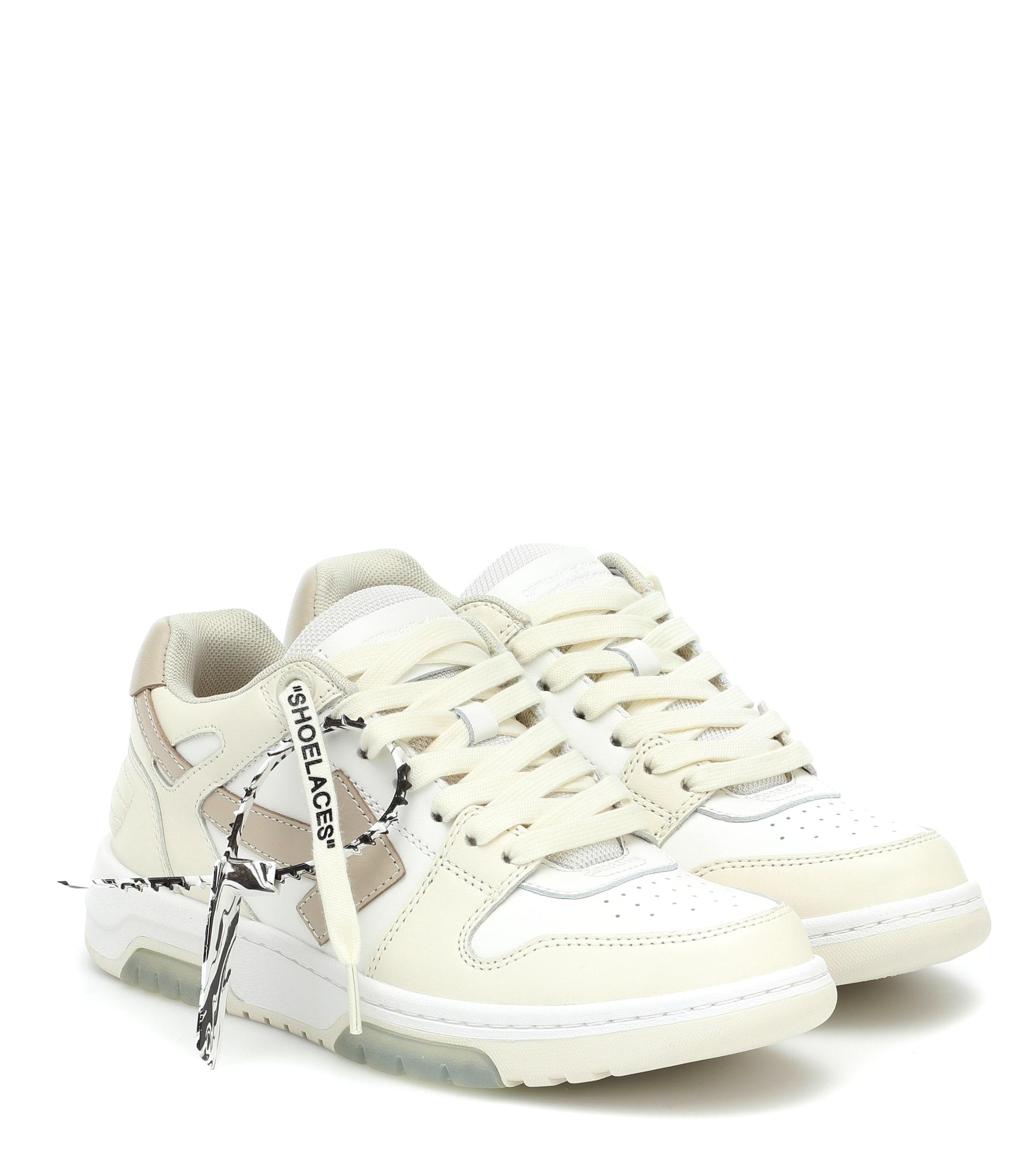 Off-White c/o Virgil Abloh Ooo Out Of Office Leather Sneakers in Beige  (Natural) | Lyst