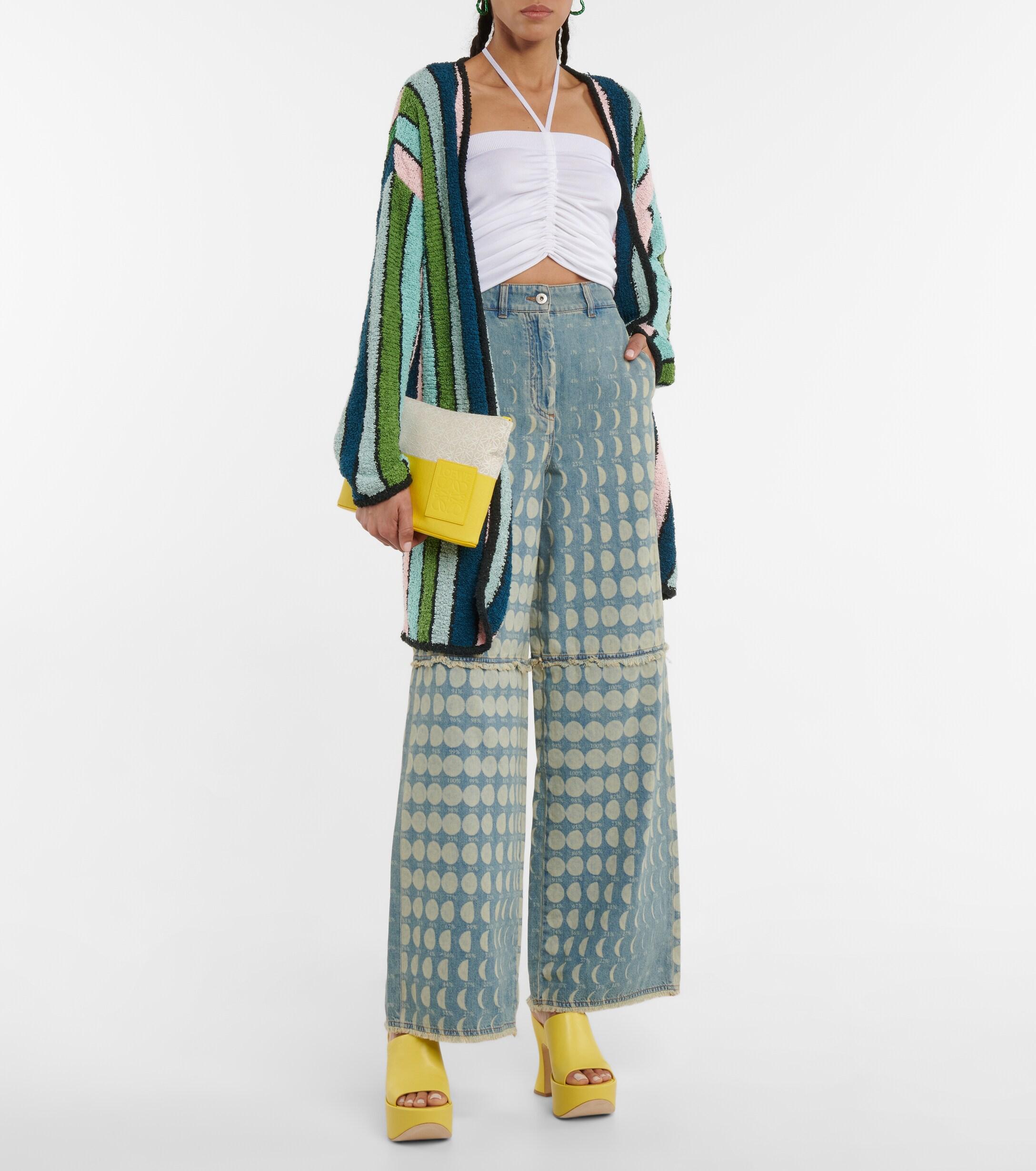 Loewe Paula's Ibiza Anagram Jacquard Canvas Pouch in Yellow | Lyst