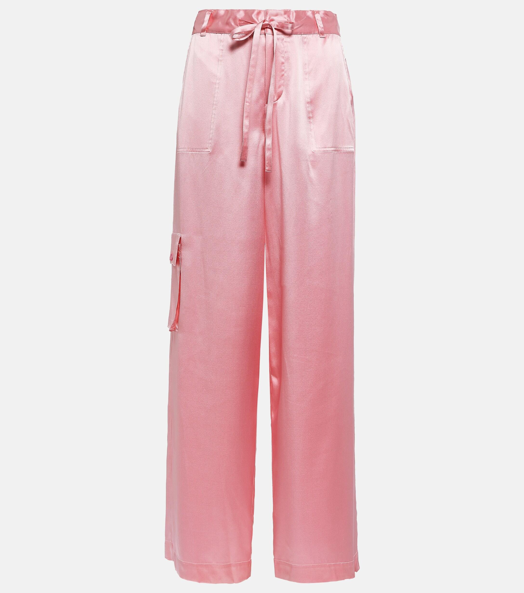 LoveShackFancy Cedric Silk Cargo Pants in Pink | Lyst Canada