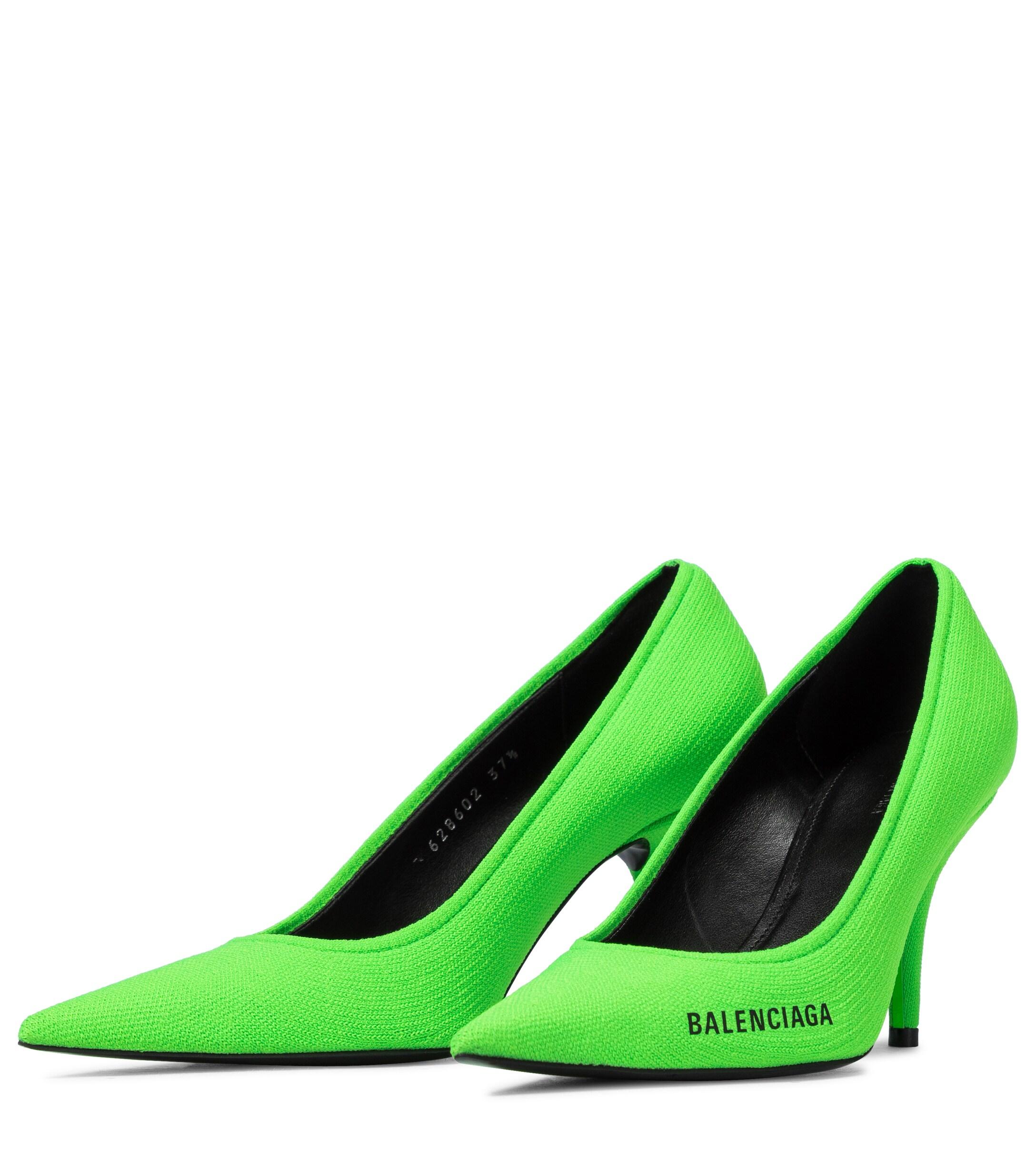 Green balenciaga heels sale