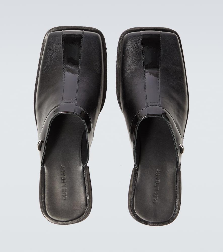 Our Legacy Blunt Leather Mules in Black for Men | Lyst