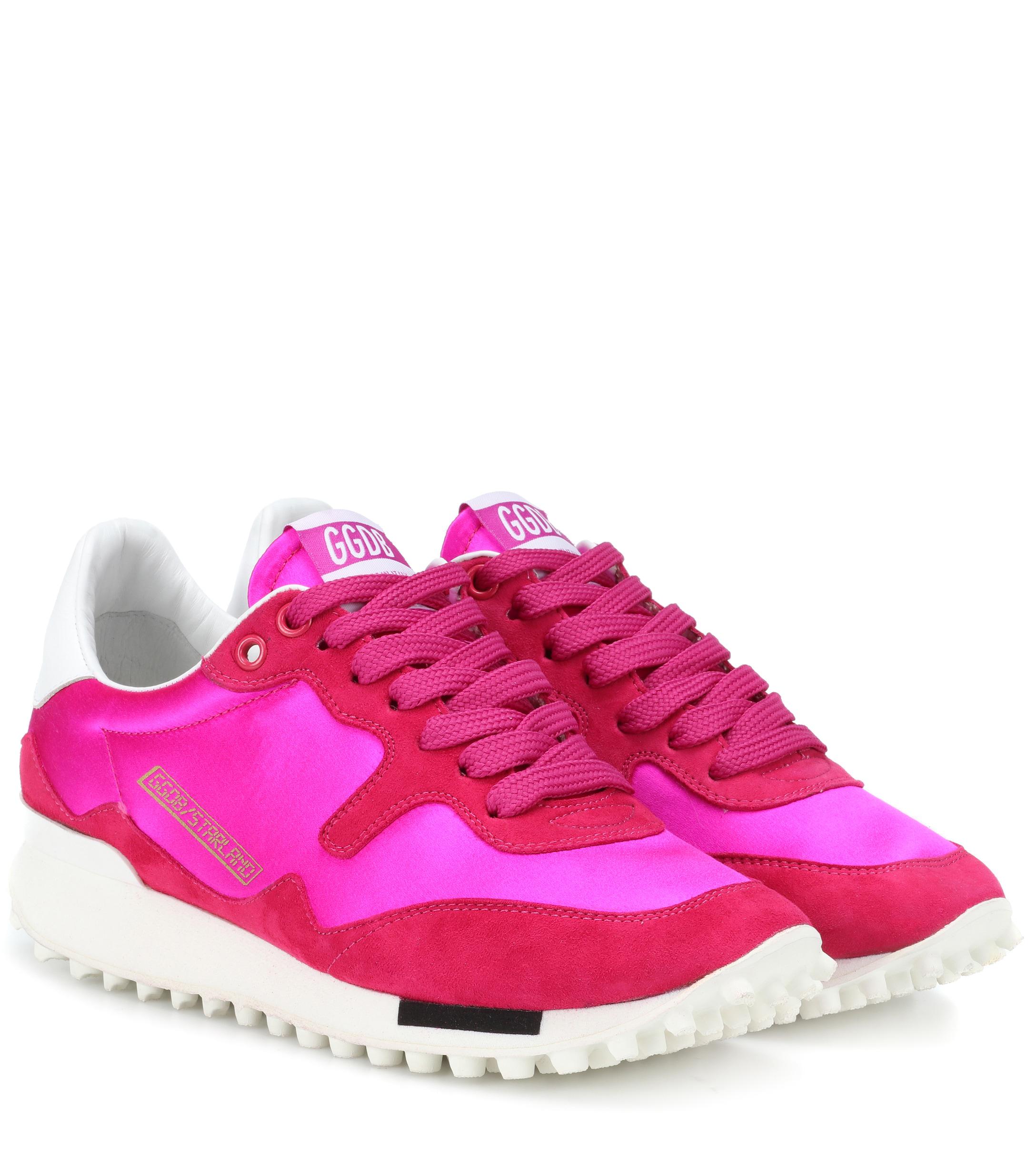 Golden Goose Deluxe Brand Goose Starland Suedetrimmed Sneakers in Pink Lyst