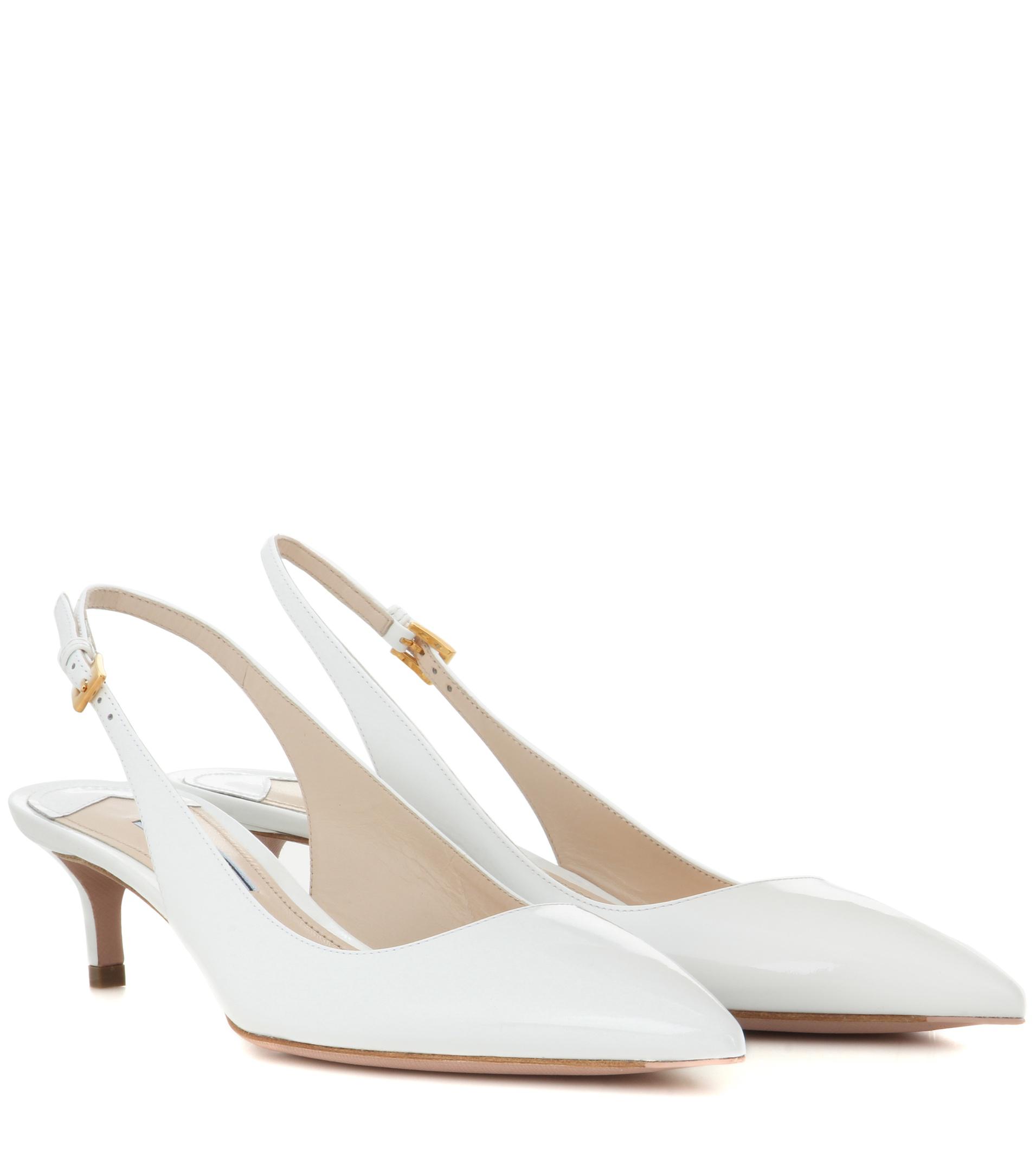 prada white slingback