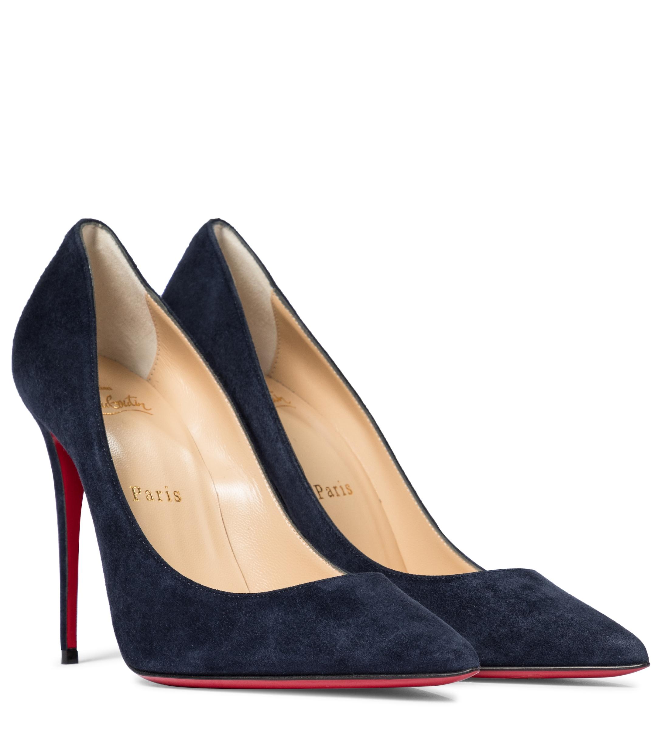 Christian Louboutin Kate 100 Suede Pumps in Blue Lyst