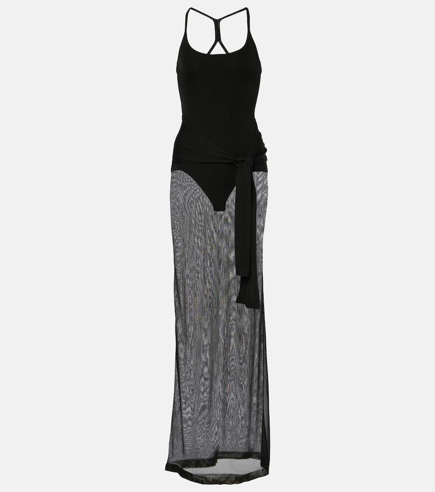 knit sleeveless maxi dress Sue Knit Sleeveless Bodycon Maxi Dress, Multi / XS main image 0
