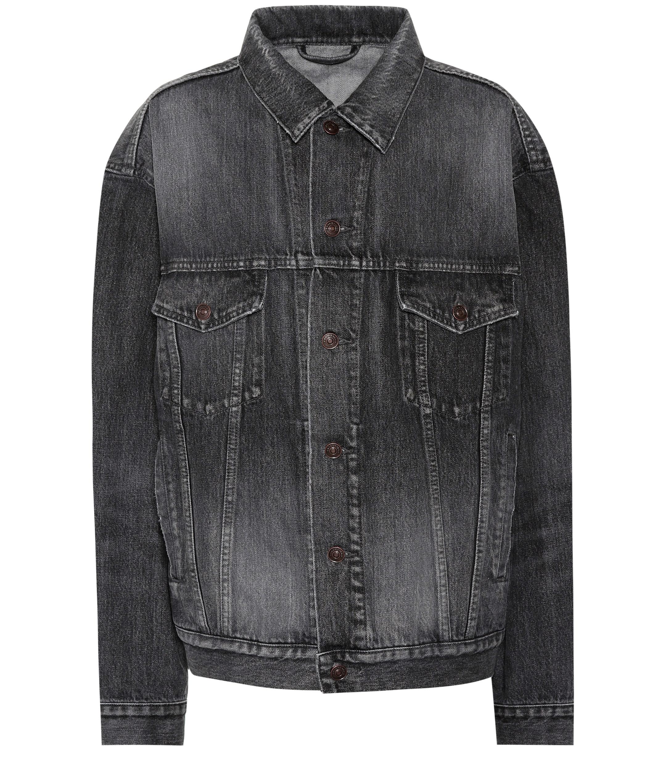 Balenciaga Oversized Denim Jacket in Dirty Vintage Black (Black) - Lyst