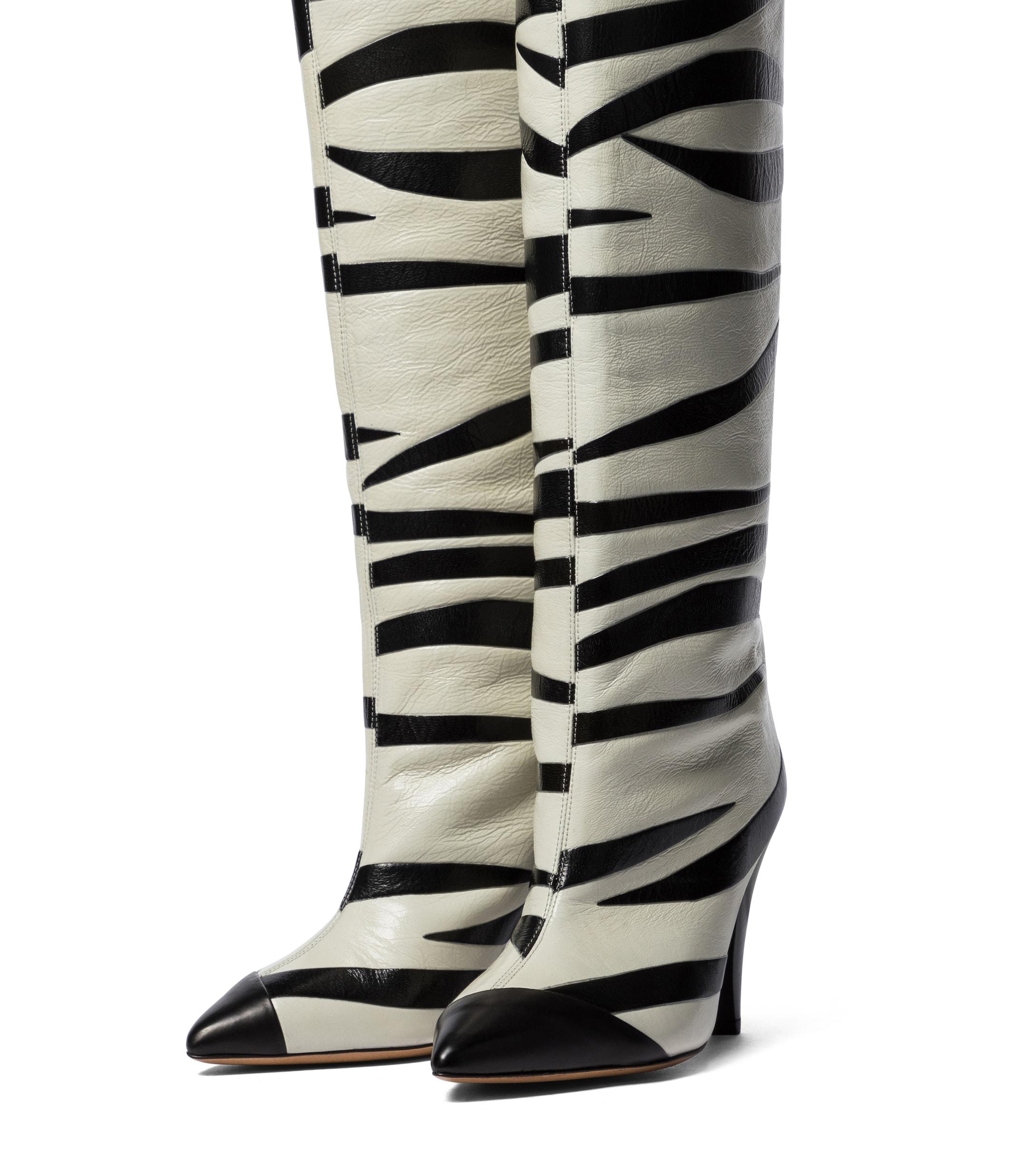 Isabel Marant Larzee Leather Knee-high Boots in Black | Lyst