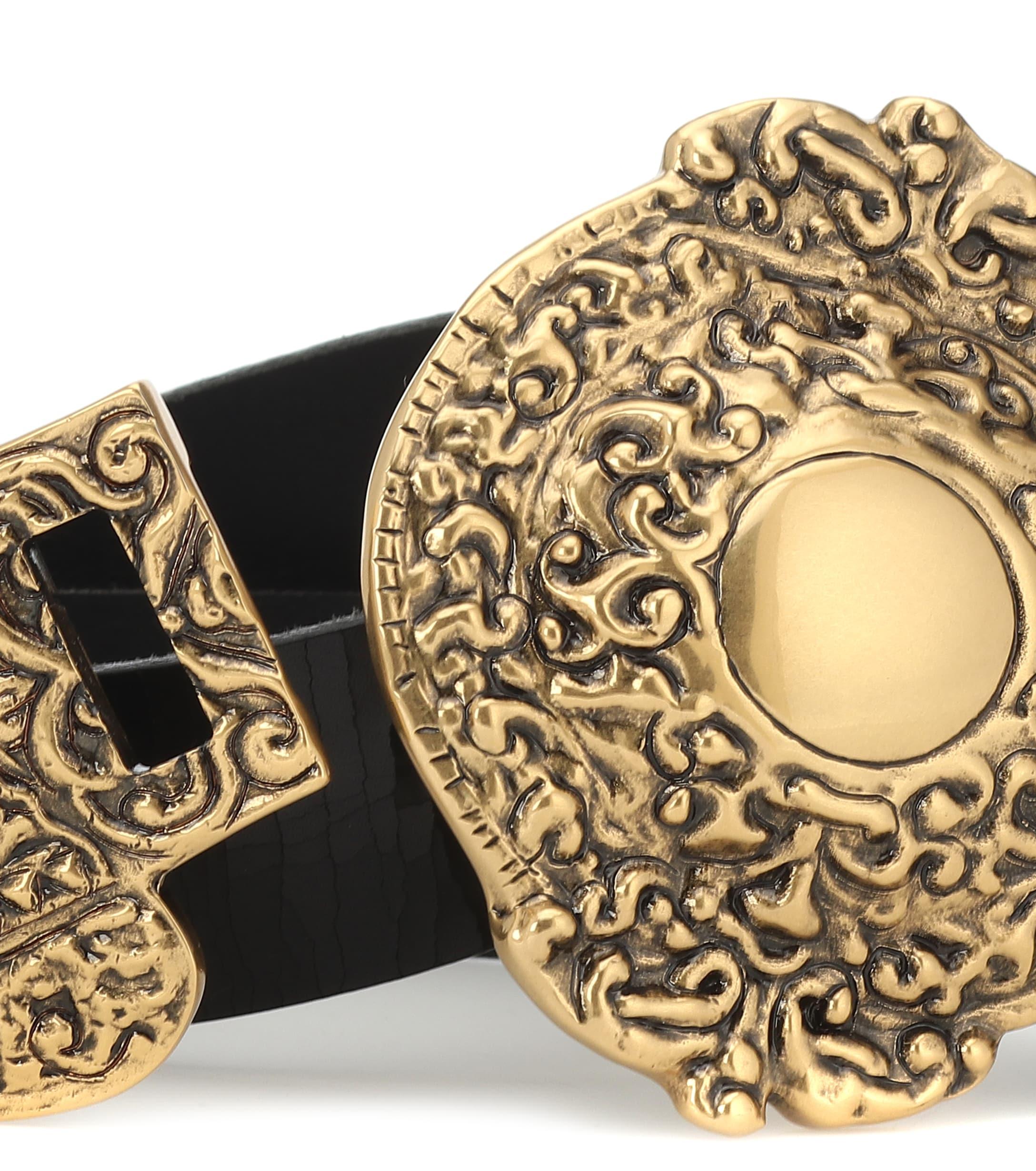 Saint Laurent Byzantine Leather Belt in Gold (Metallic) | Lyst Canada