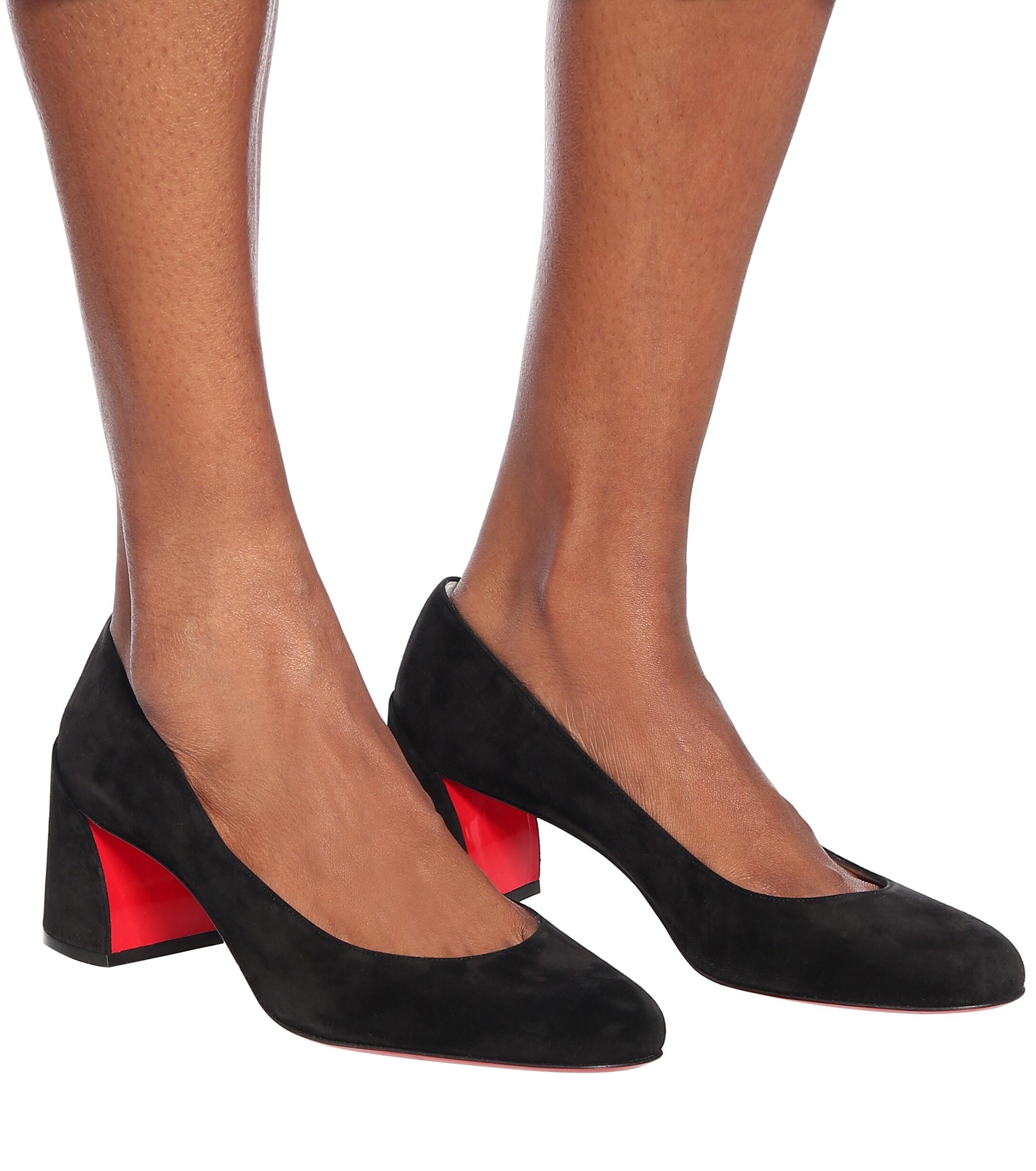 Christian Louboutin Suede Miss Sab 55 Veau Velours in Black | Lyst 