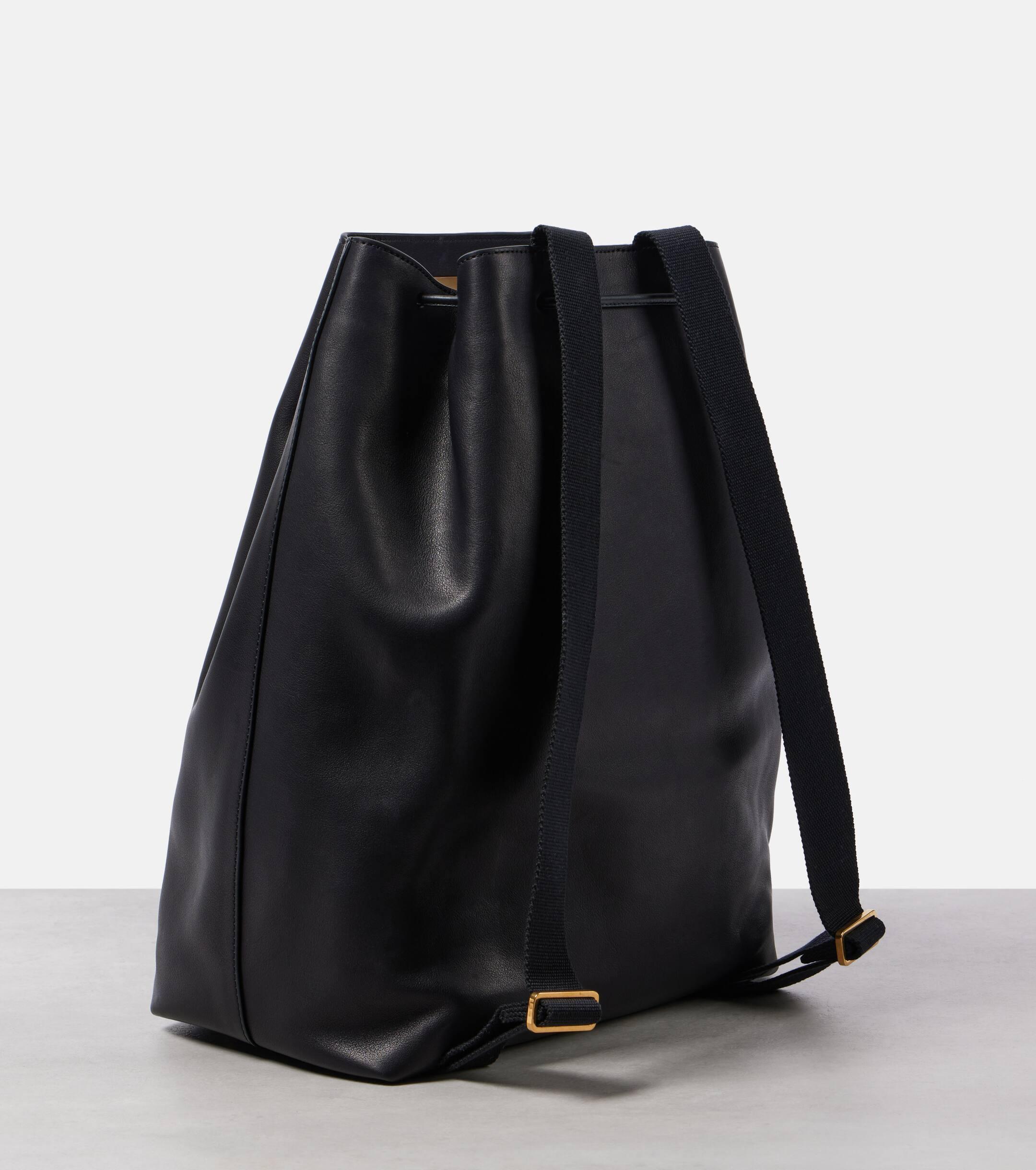 The Row Backpack 11 Leather Backpack in Black | Lyst UK