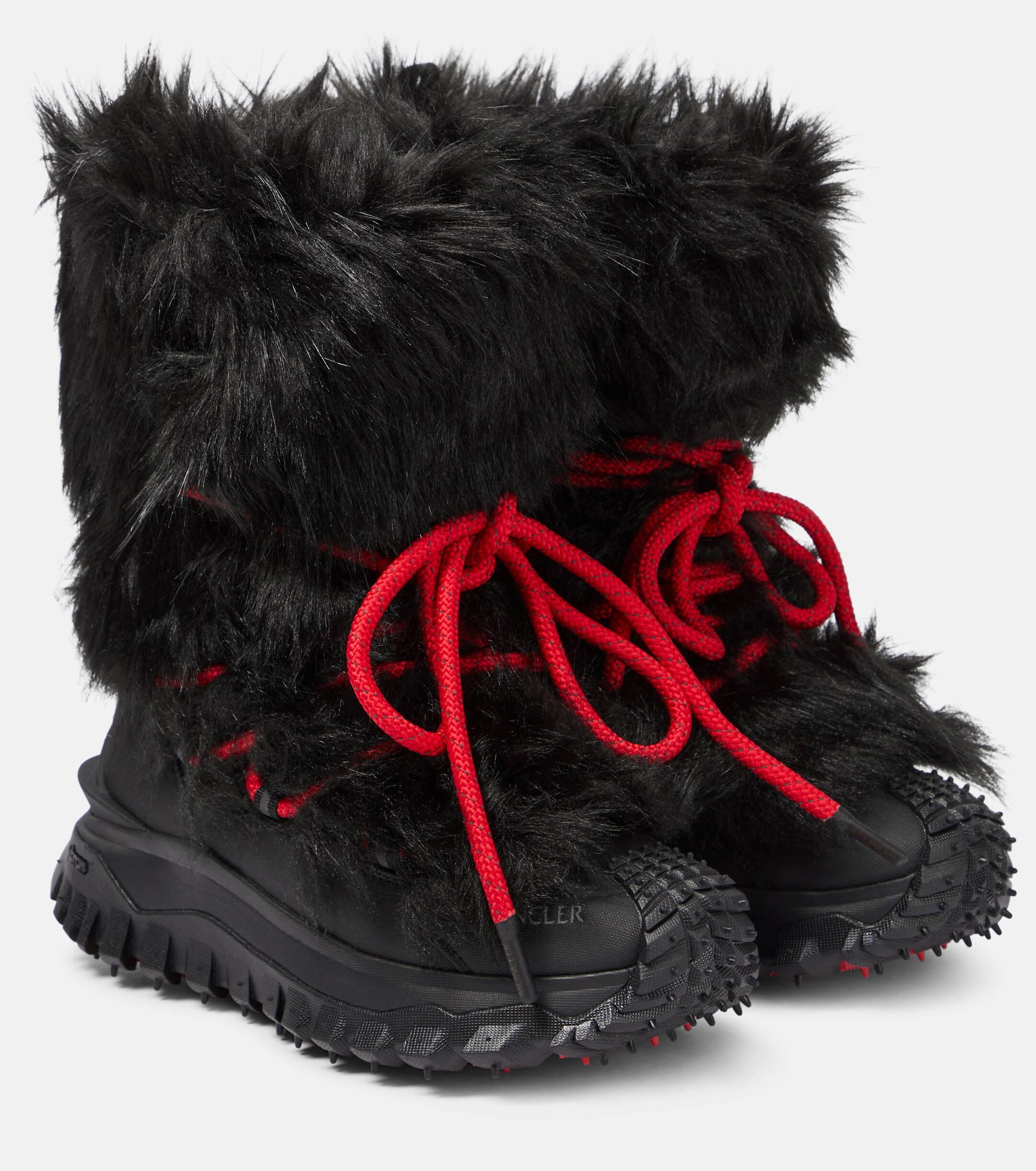 Moncler boots fur hot sale