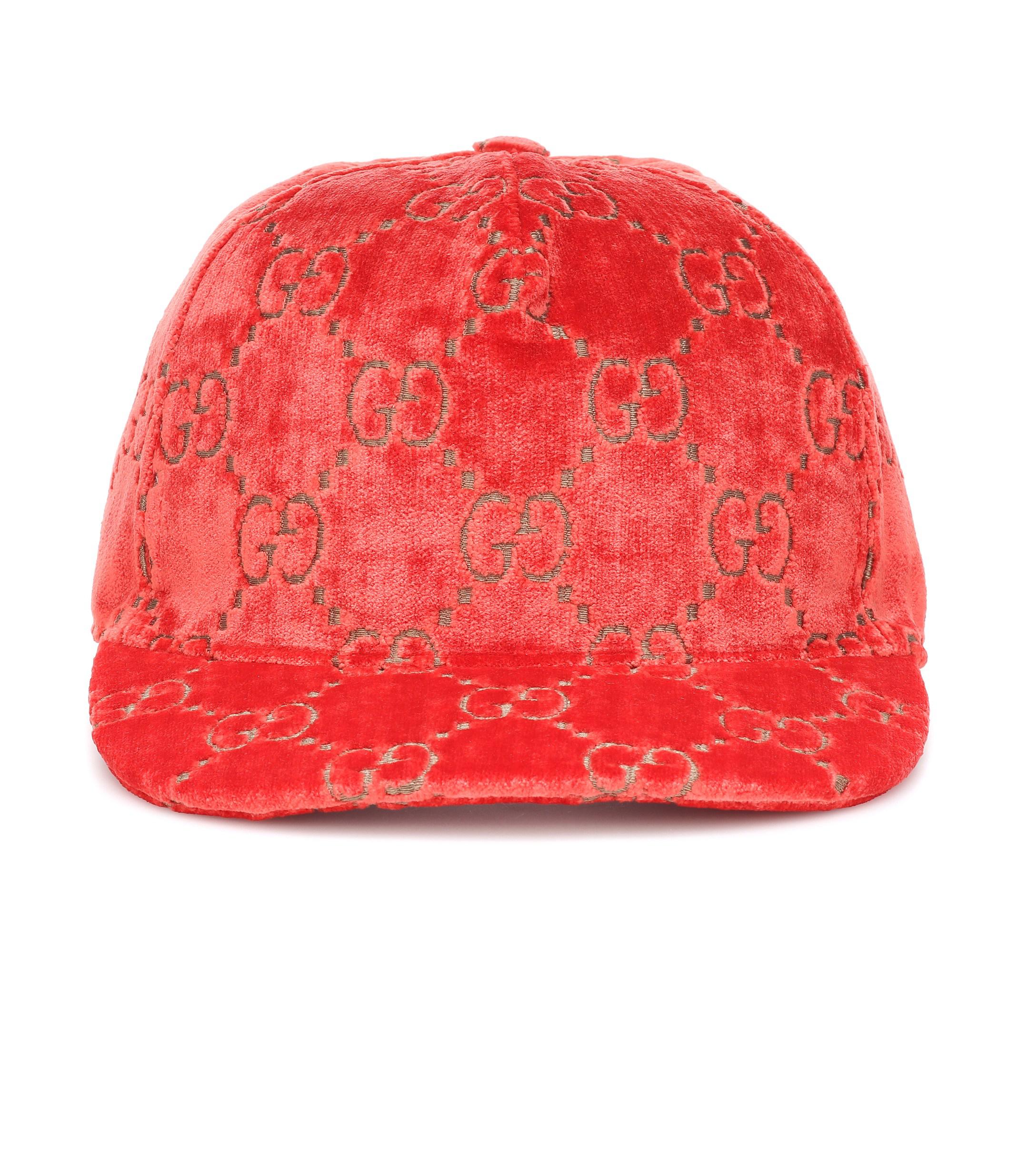 red velvet gucci hat