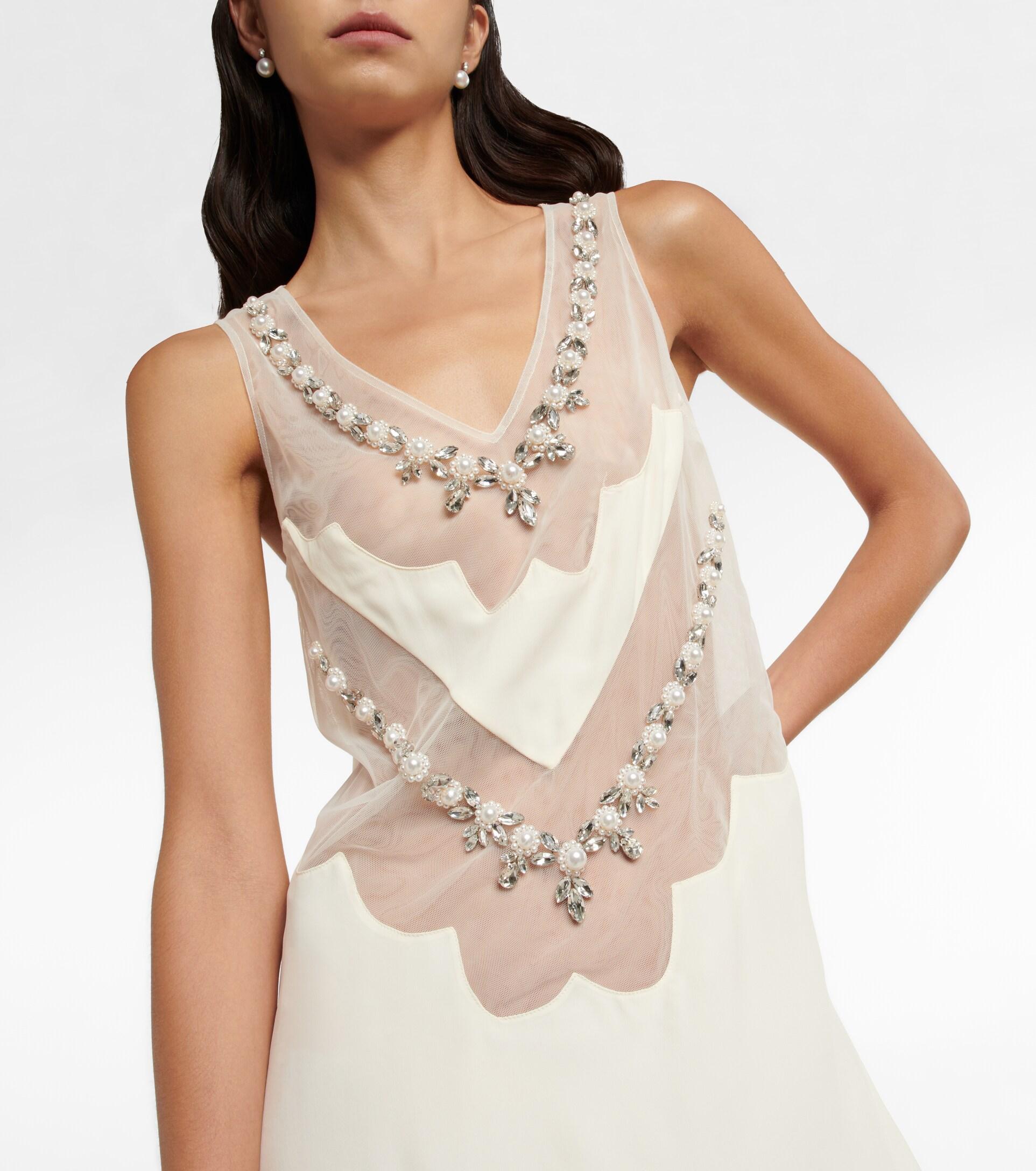 関税込み☆国内発送☆SIMONE ROCHA☆MIDI DRESS WITH TULLE NECK