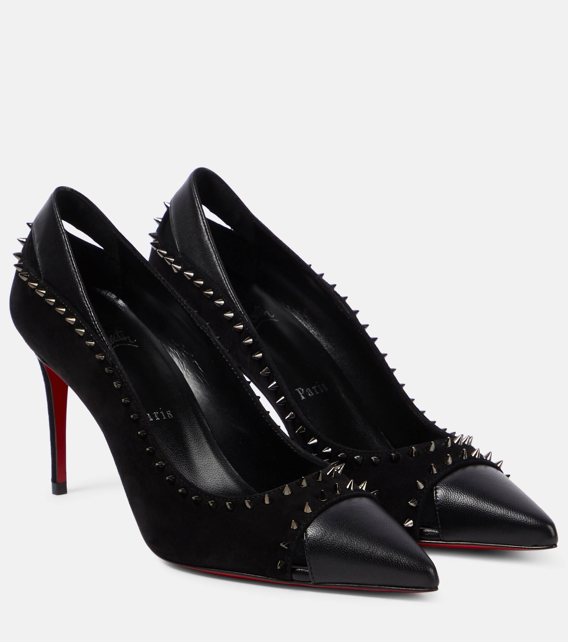 Christian Louboutin 85Mm Duvette Leather Pumps in Black Lyst UK