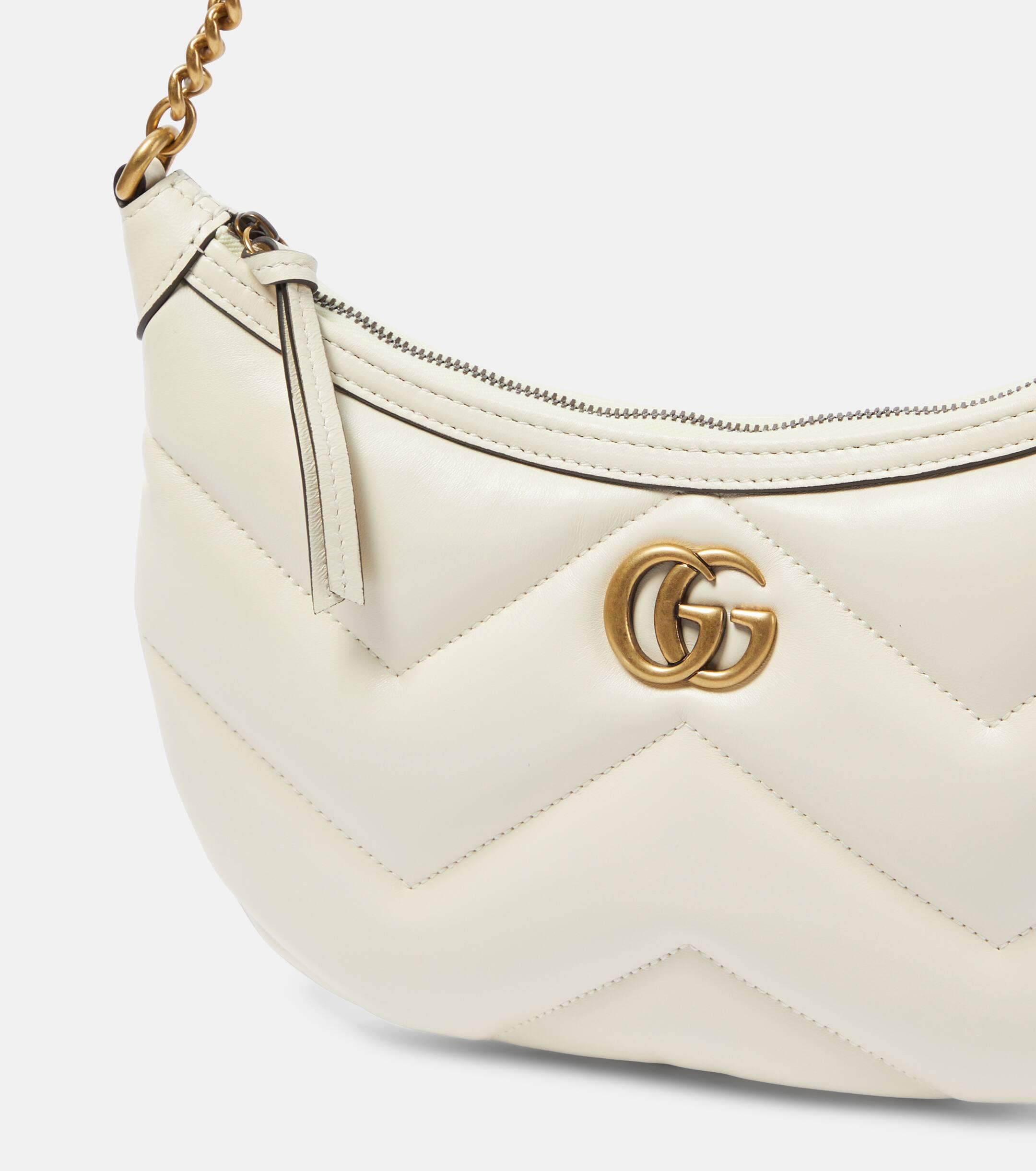 Gucci GG Marmont Small Matelasse leather Shoulder Bag in White Lyst UK