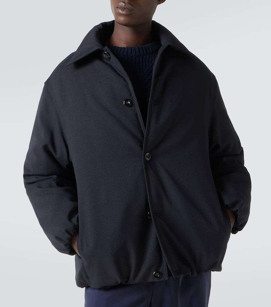 Jil Sander Gathered Down Jacket in Blue for Men Lyst UK