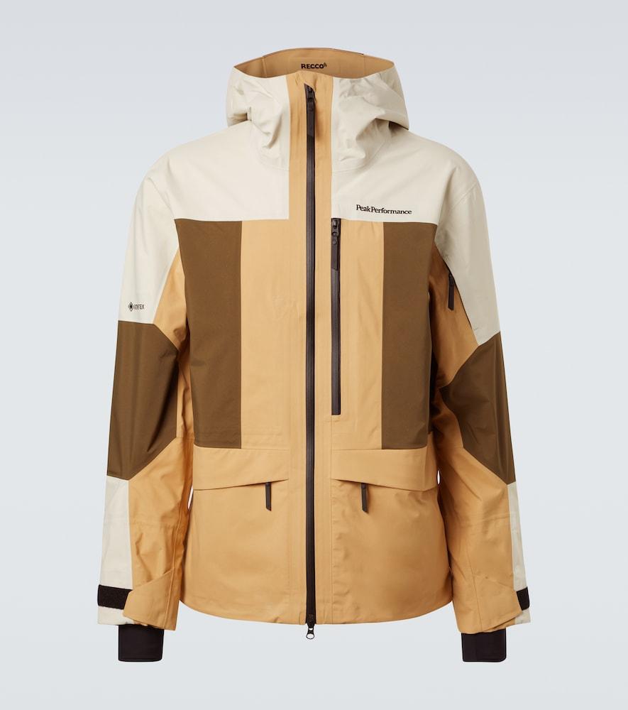 Peak Performance Gravity Gore-Tex 3L Hooded Ski Jacket in Natural