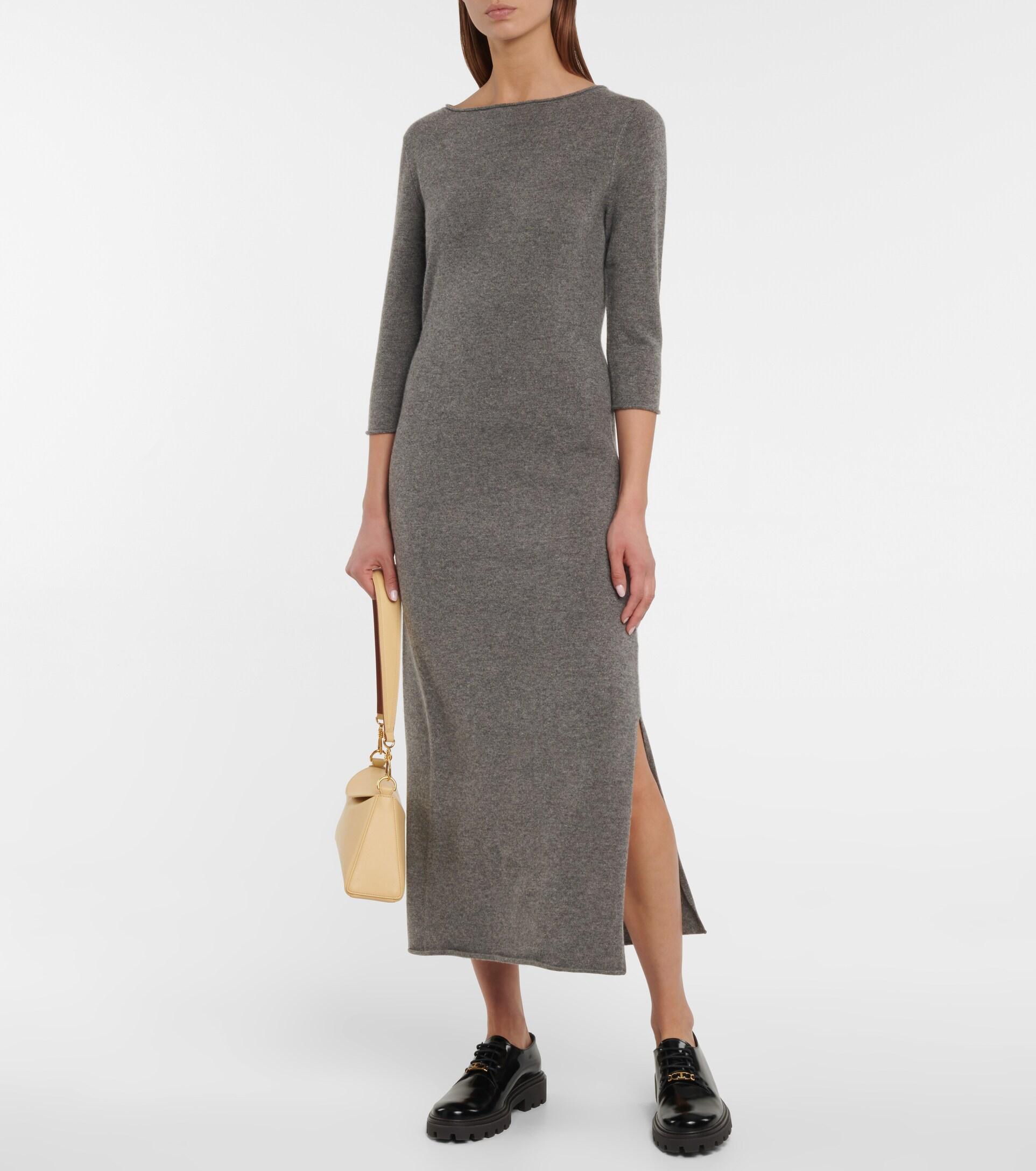 Polo Ralph Lauren Cashmere Sweater Dress in Gray | Lyst