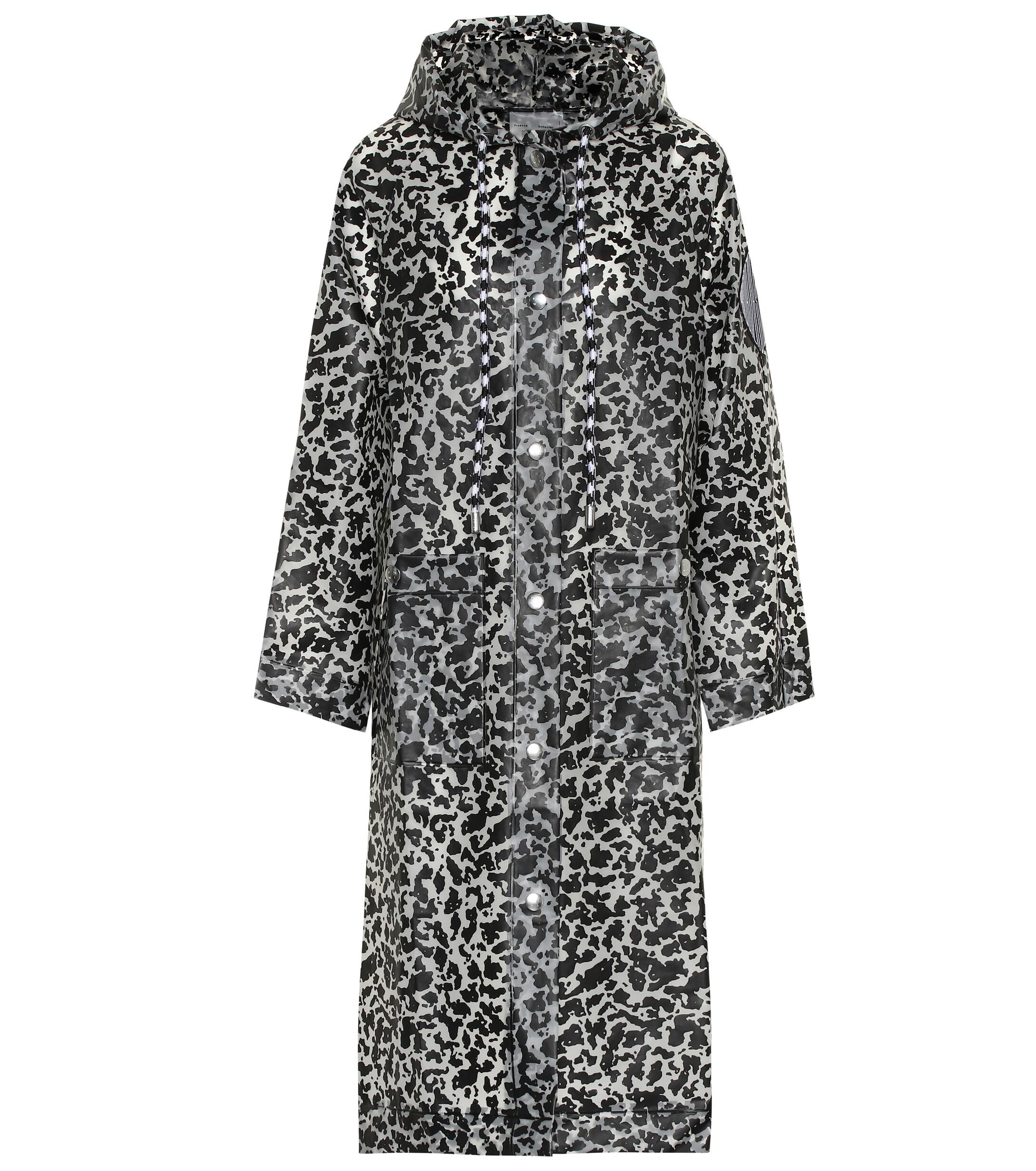 Proenza Schouler Pswl Printed Raincoat in Black - Lyst