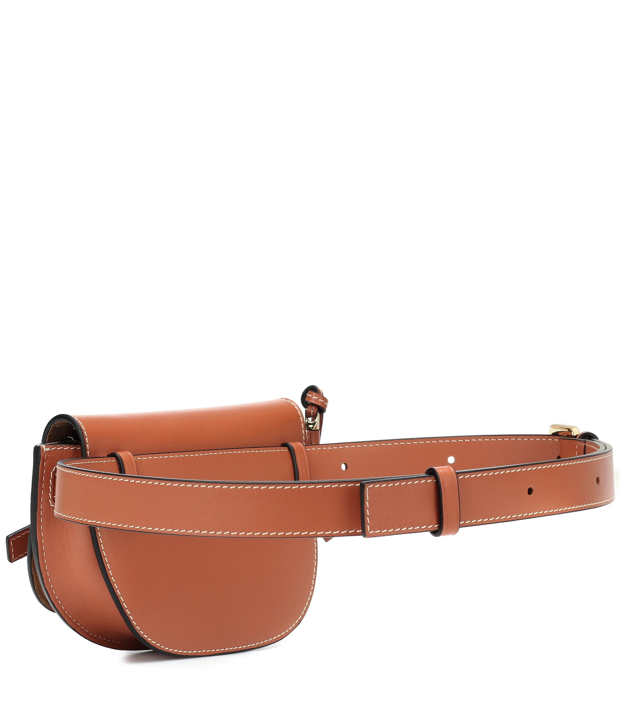 Loewe Gate Mini Leather Belt Bag in Tan (Brown) - Lyst