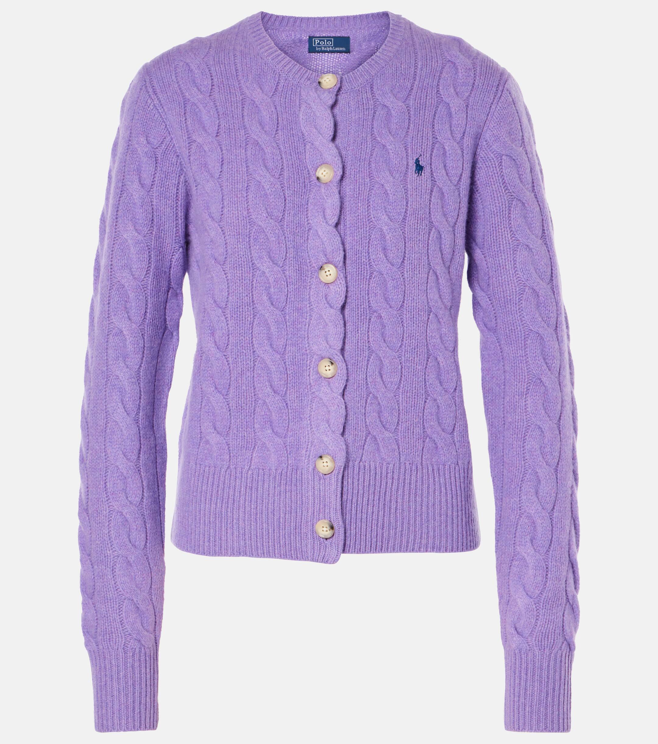 Orders Purple Cashmere Ralph Lauren Polo Cableknit Sweater