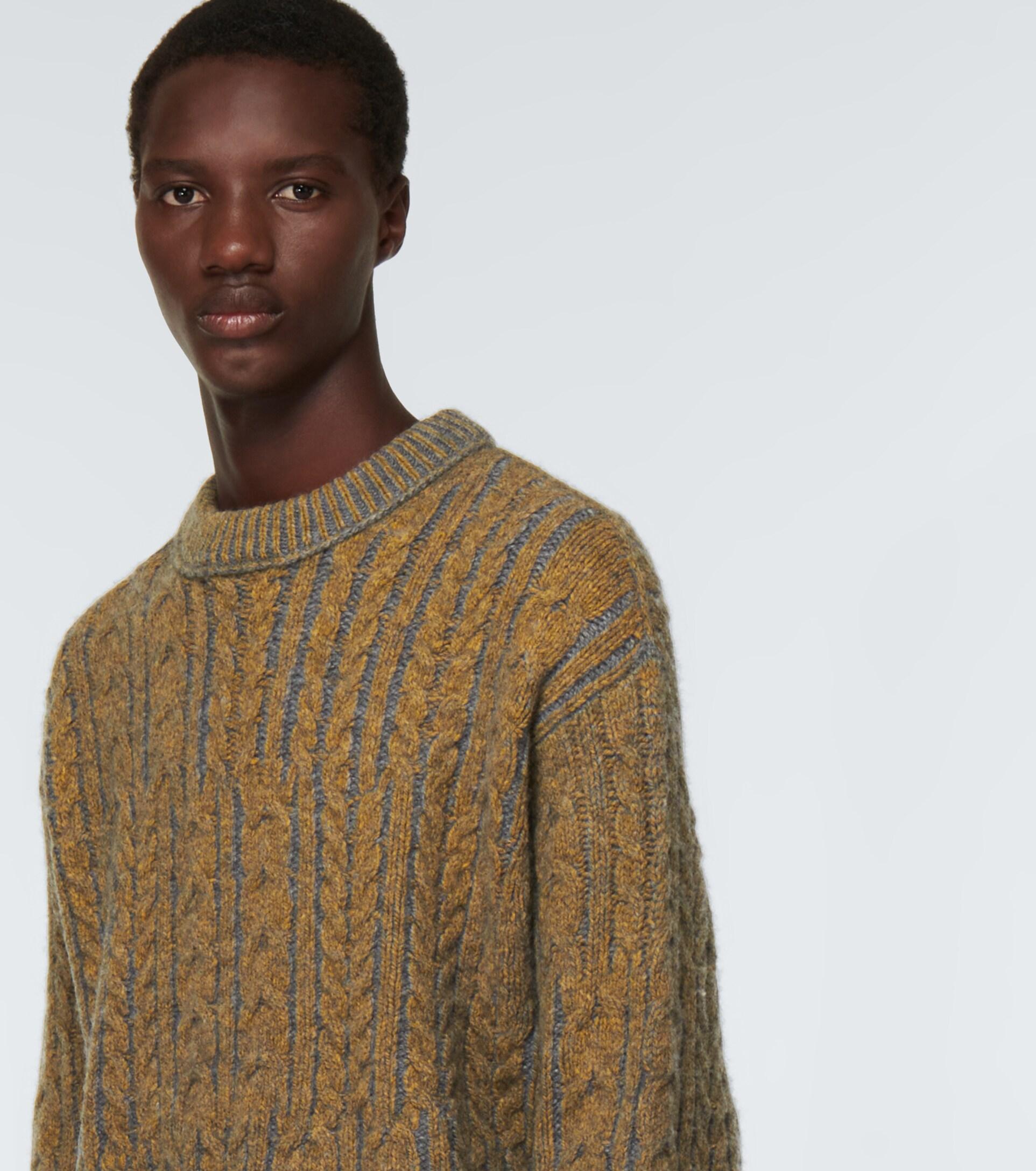 Acne Studios Cable-knit Wool-blend Sweater for Men | Lyst