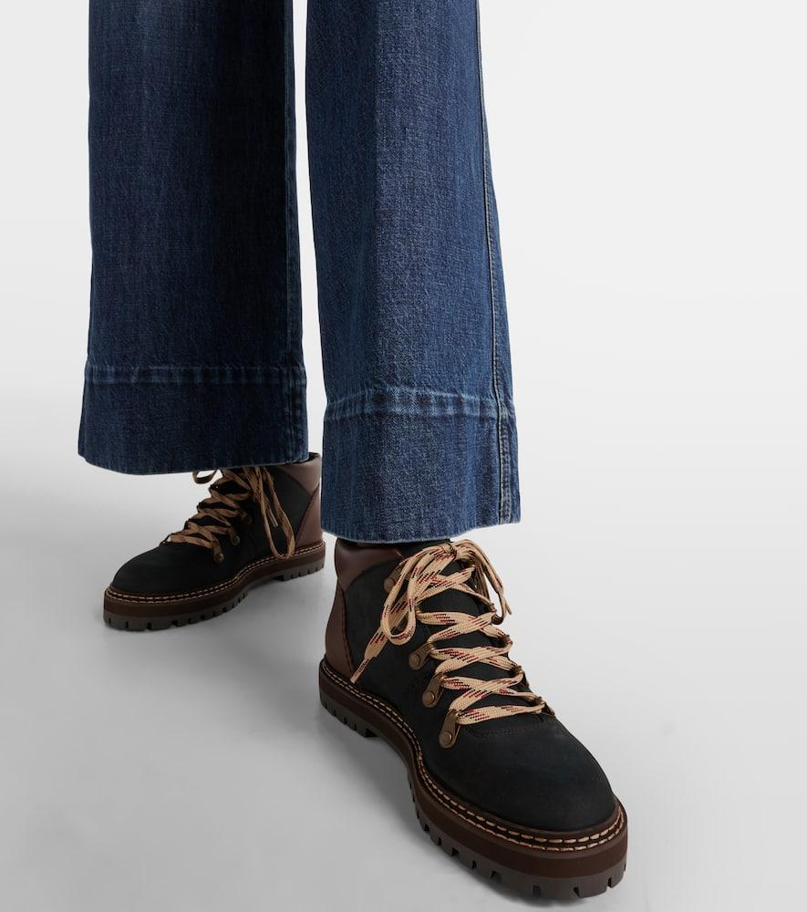 See By Chloé Eileen Leather Hiking Boots in Black Lyst