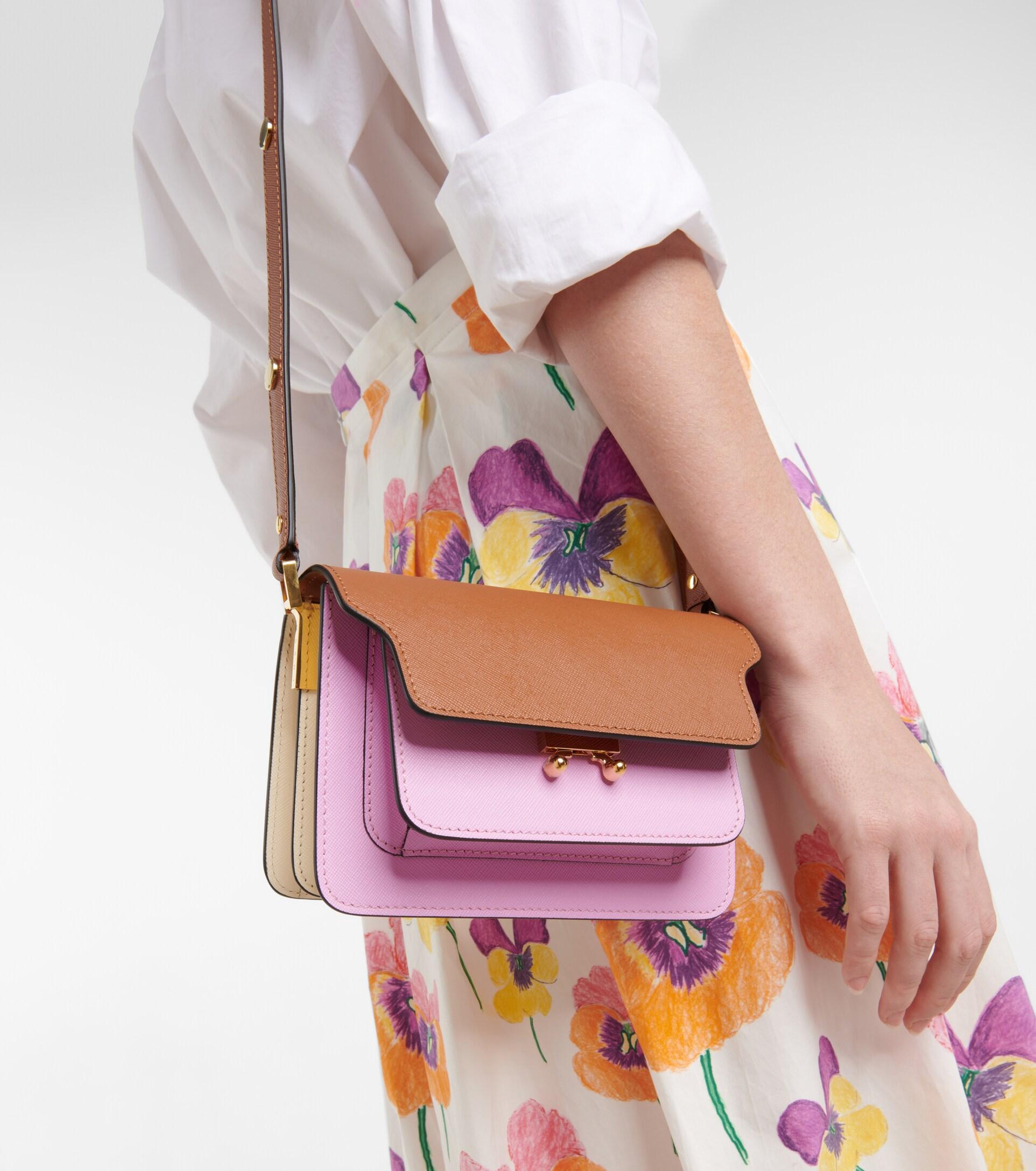 Trunk Soft medium bag in lilac leather, Marni in 2023