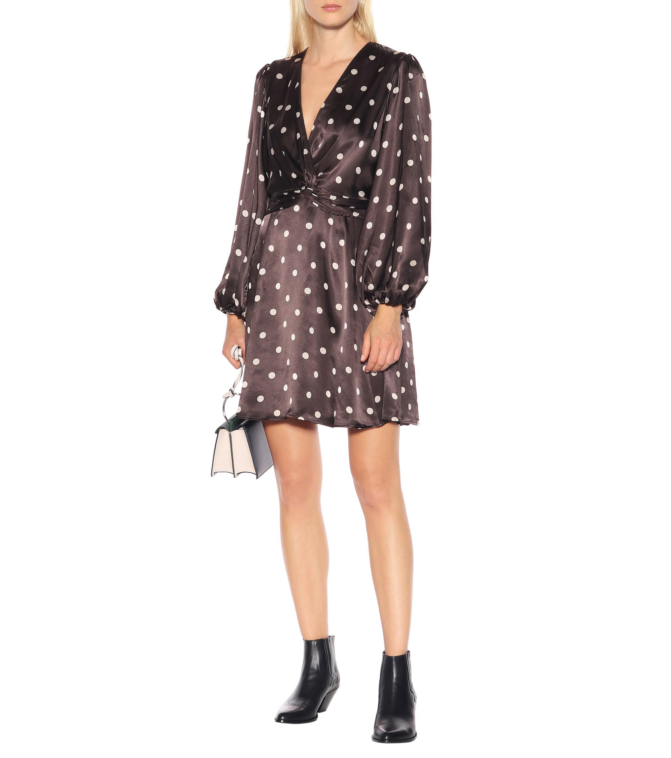 ganni cameron polka dot dress
