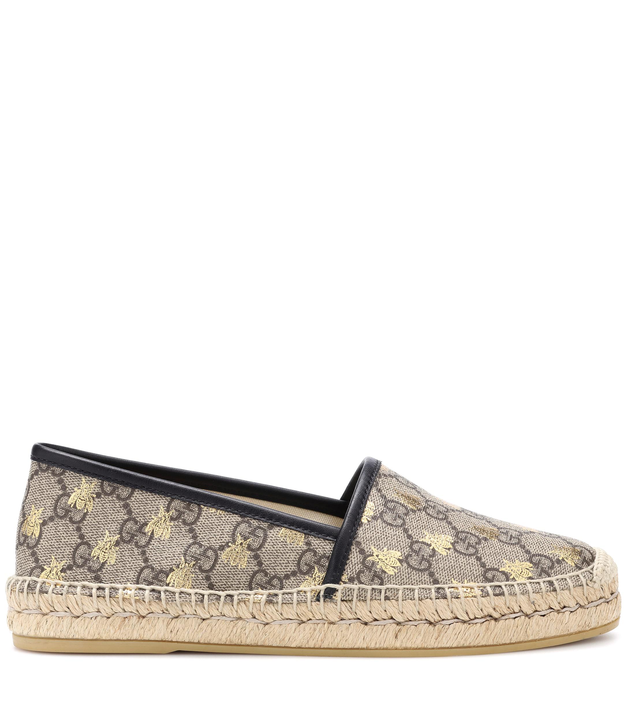 gg matelassé canvas espadrille sandals