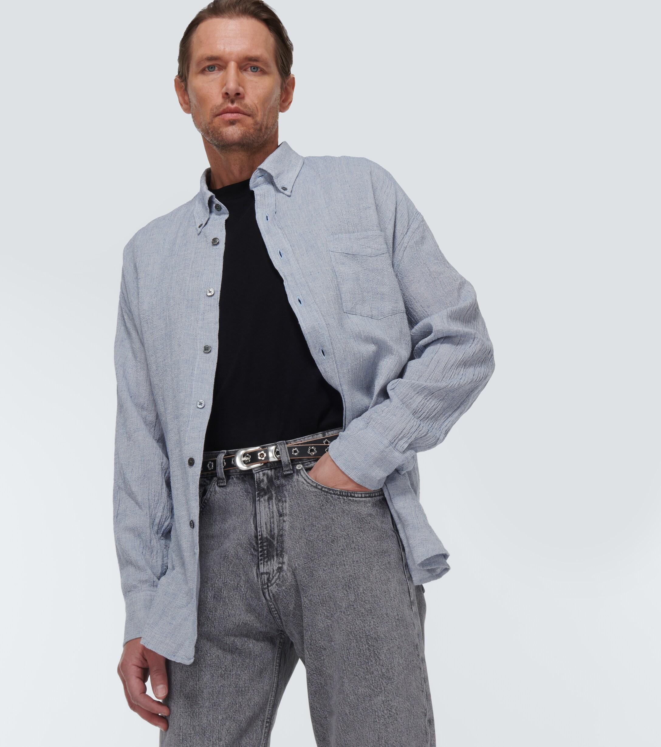 Our Legacy Flowers Leather Belt in Metallic for Men | Lyst