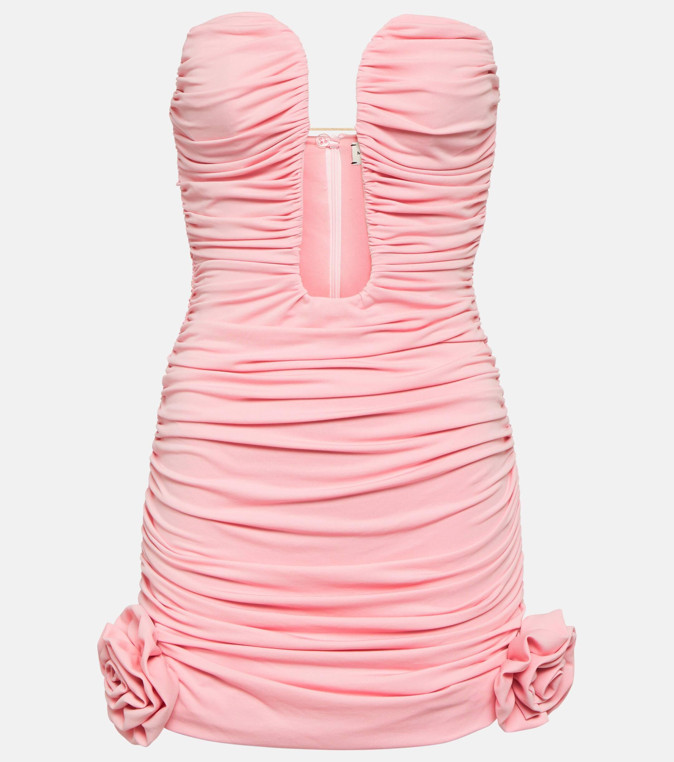 Magda Butrym Floral Applique Ruched Minidress in Pink Lyst UK