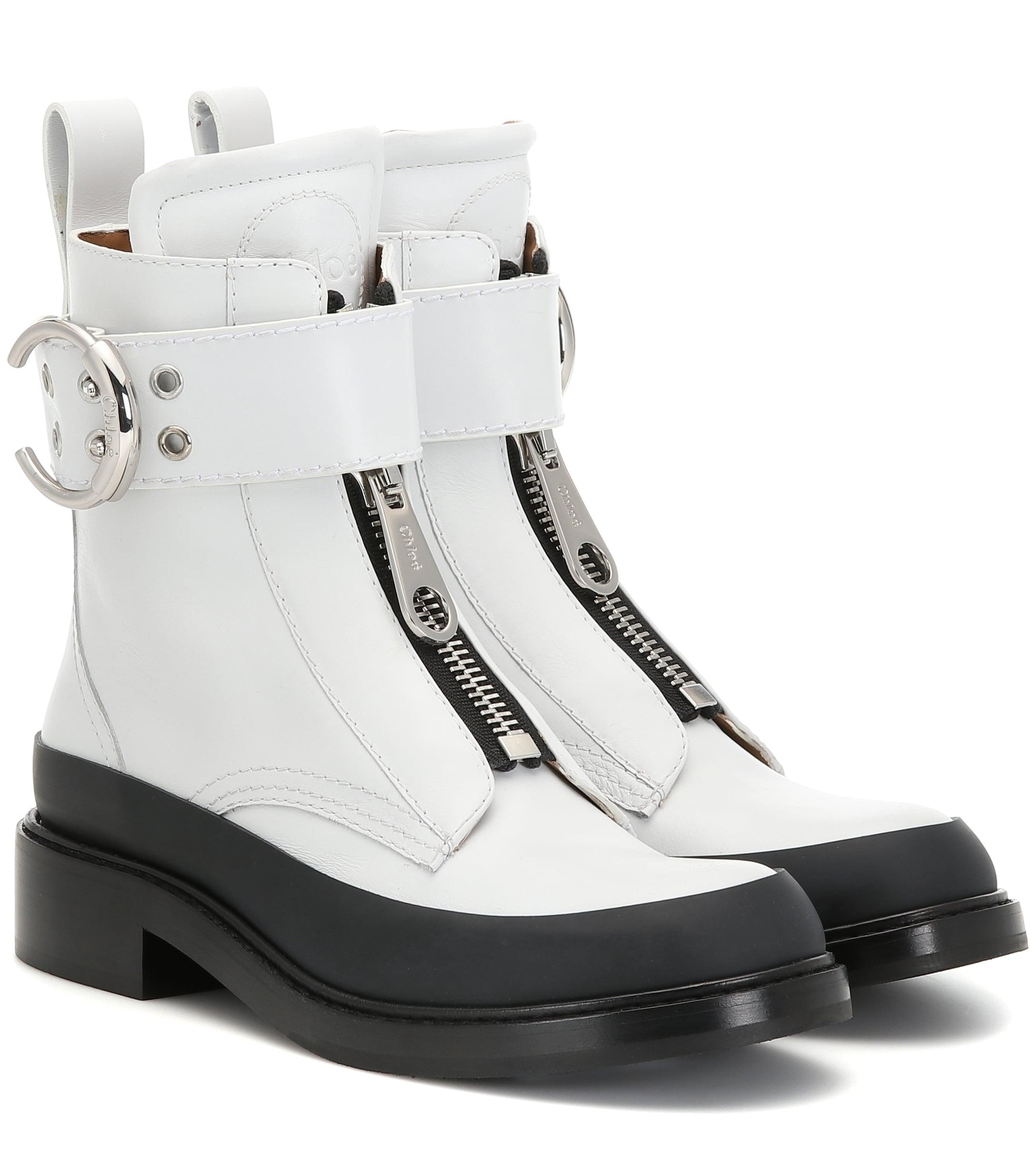white buckle boots
