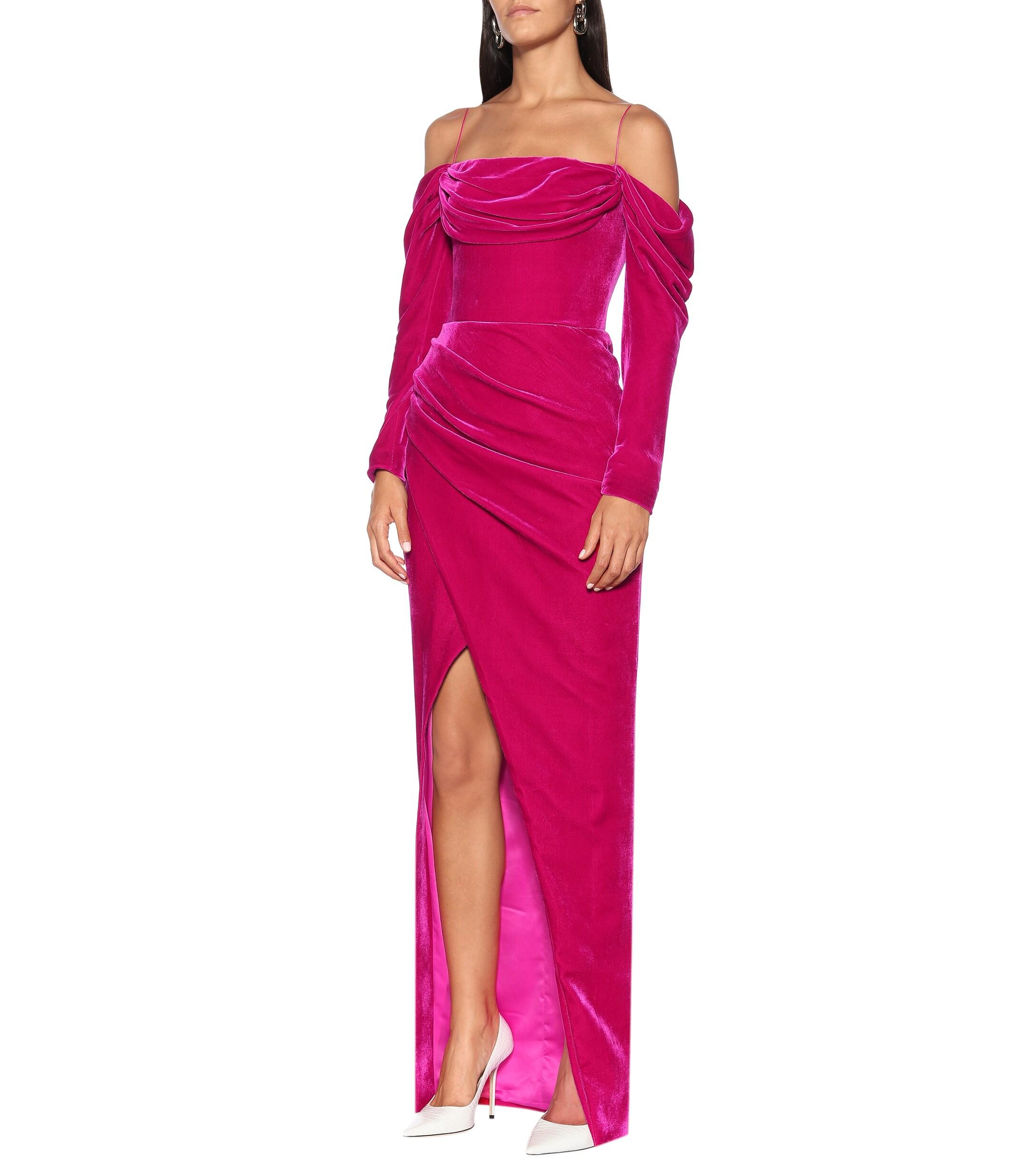 Rasario Silk-blend Velvet Corset Gown 