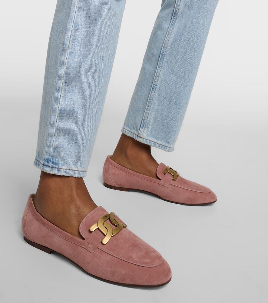 Tod's Kate Suede Loafers in Pink Lyst