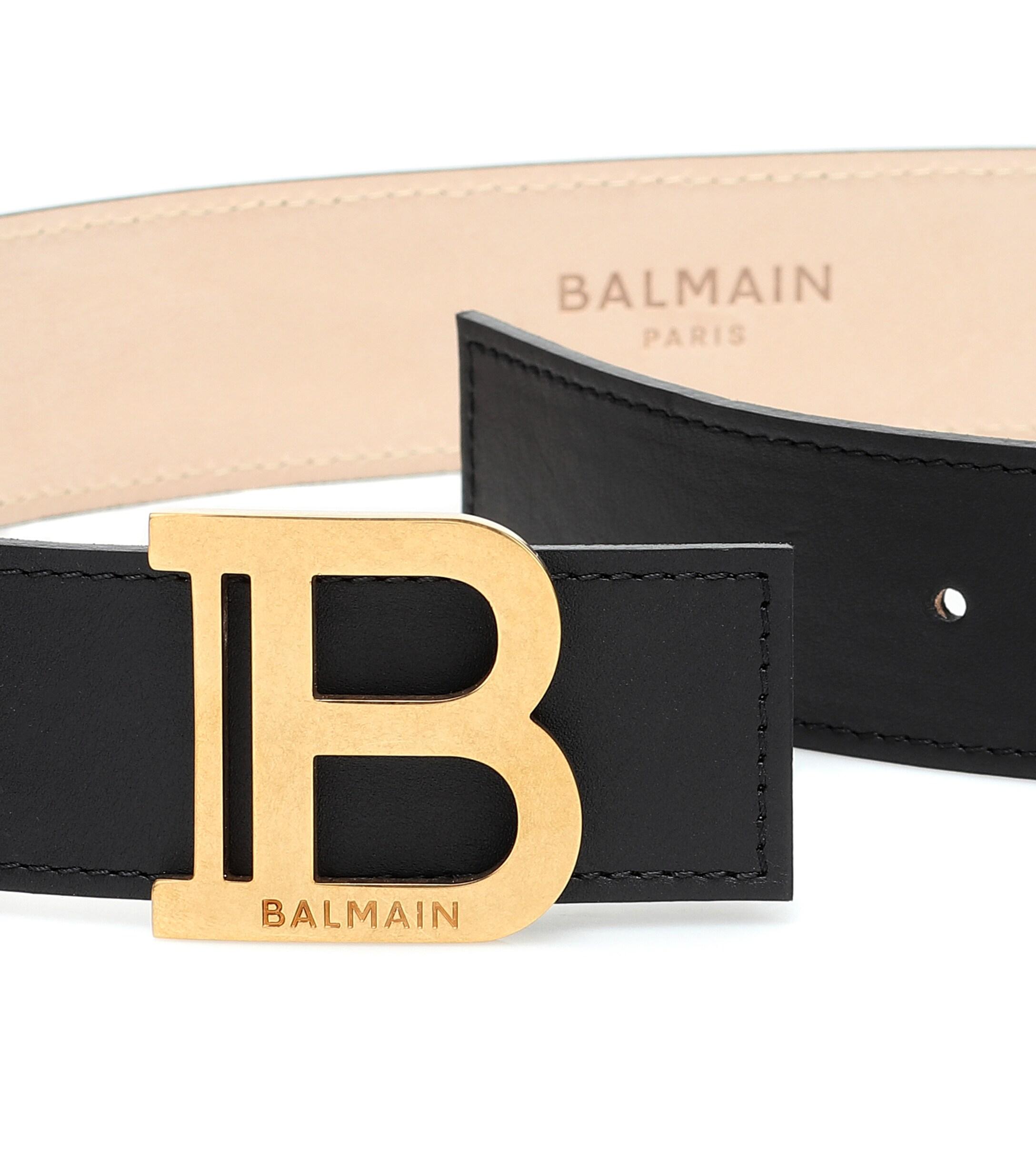 Balmain B-belt Leather Belt in Black - Lyst