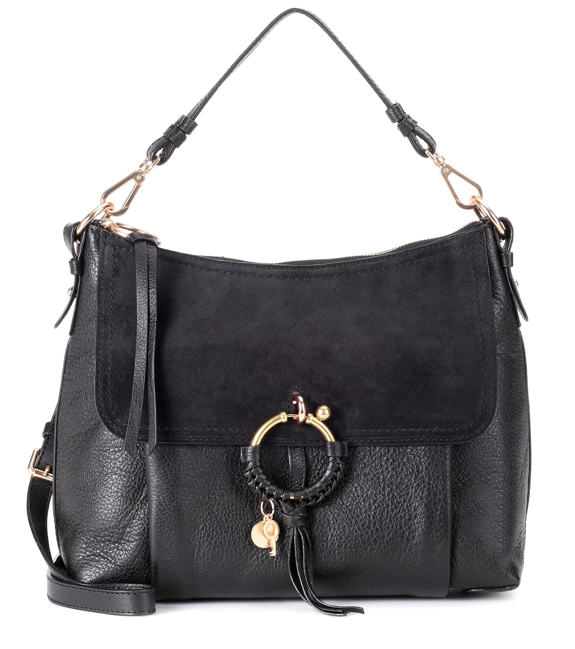 See By Chloé Joan Large Leather Shoulder Bag in Black - Lyst