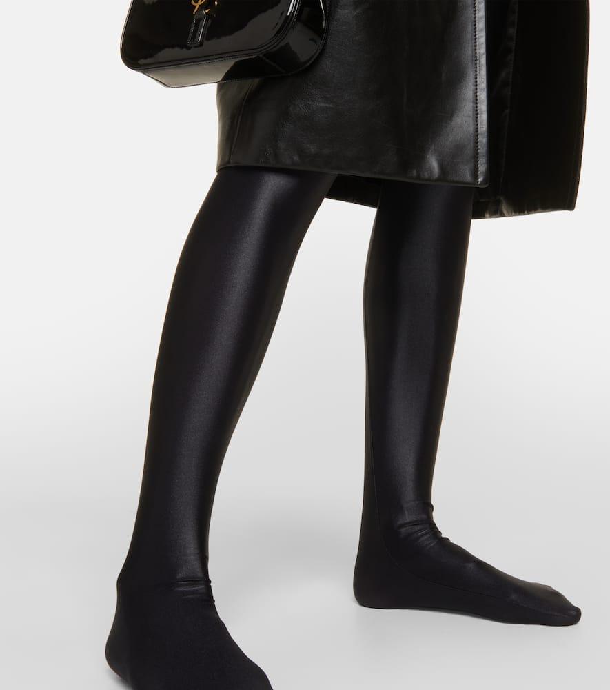 【関税&送料込】Saint Laurent Knit Leggings SAINT LAURENT Metallic Knit Stirrup Leggings | endource