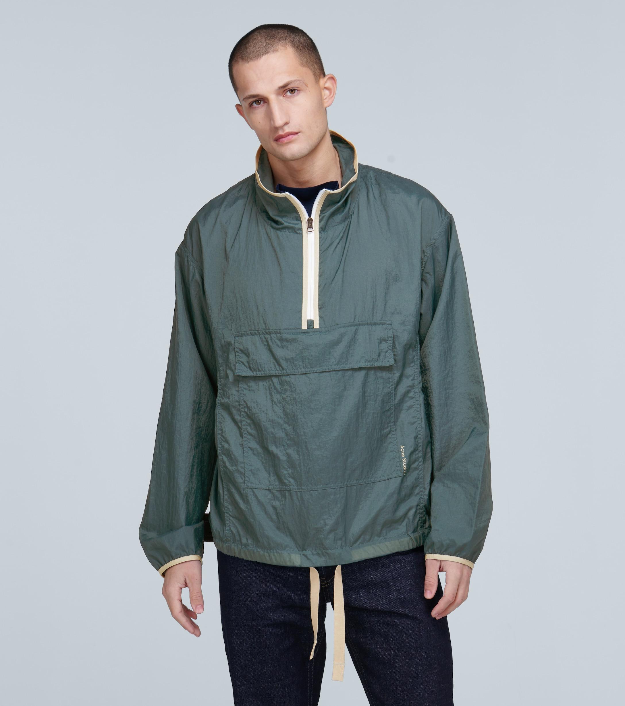 Acne Studios Synthetic Odion Lightweight Pullover Jacket in Green for Men - Lyst