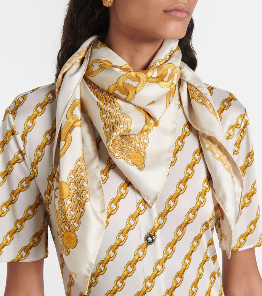 Silk Foulard Versace Scarves Ladies Gianni Versace 32 Square Silk