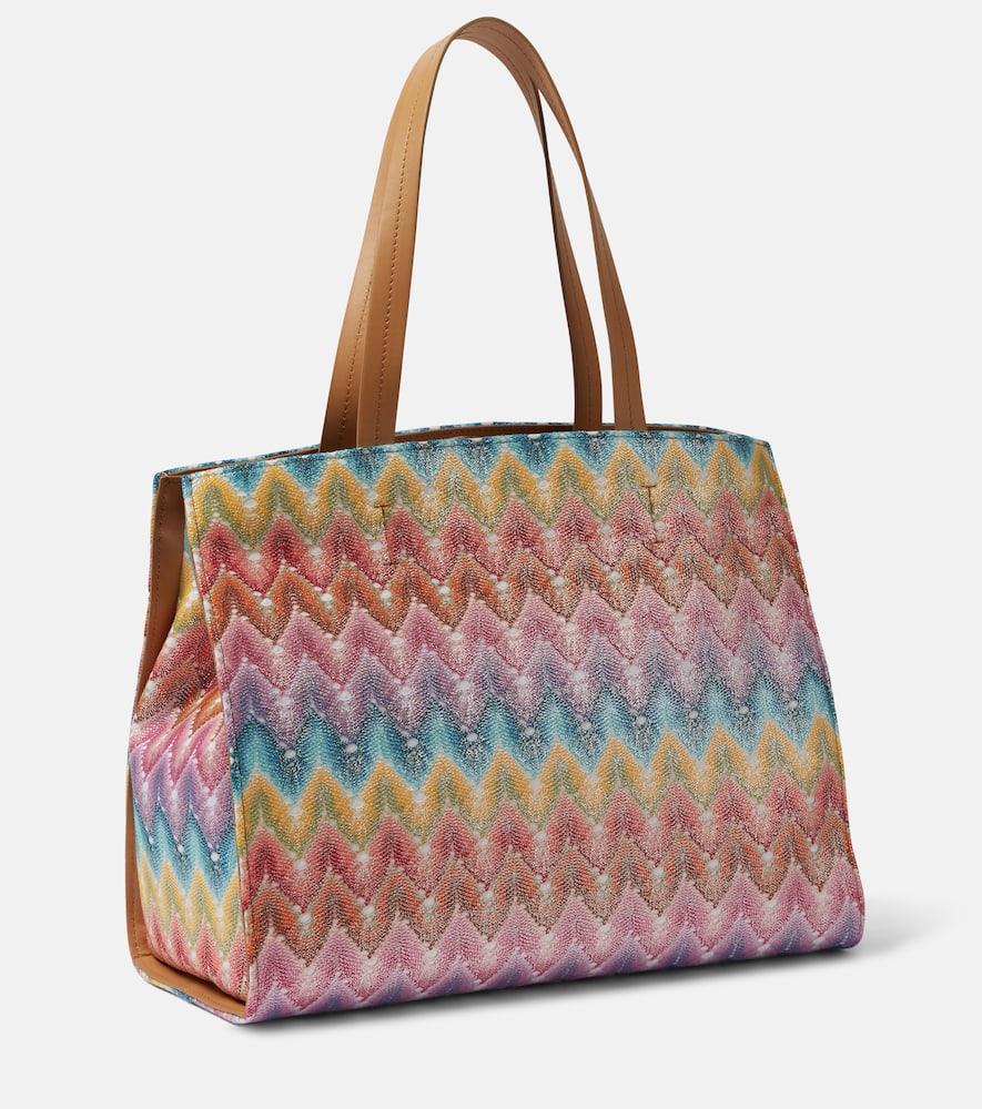 Missoni Zigzag Large Canvas Tote Bag in Red Lyst