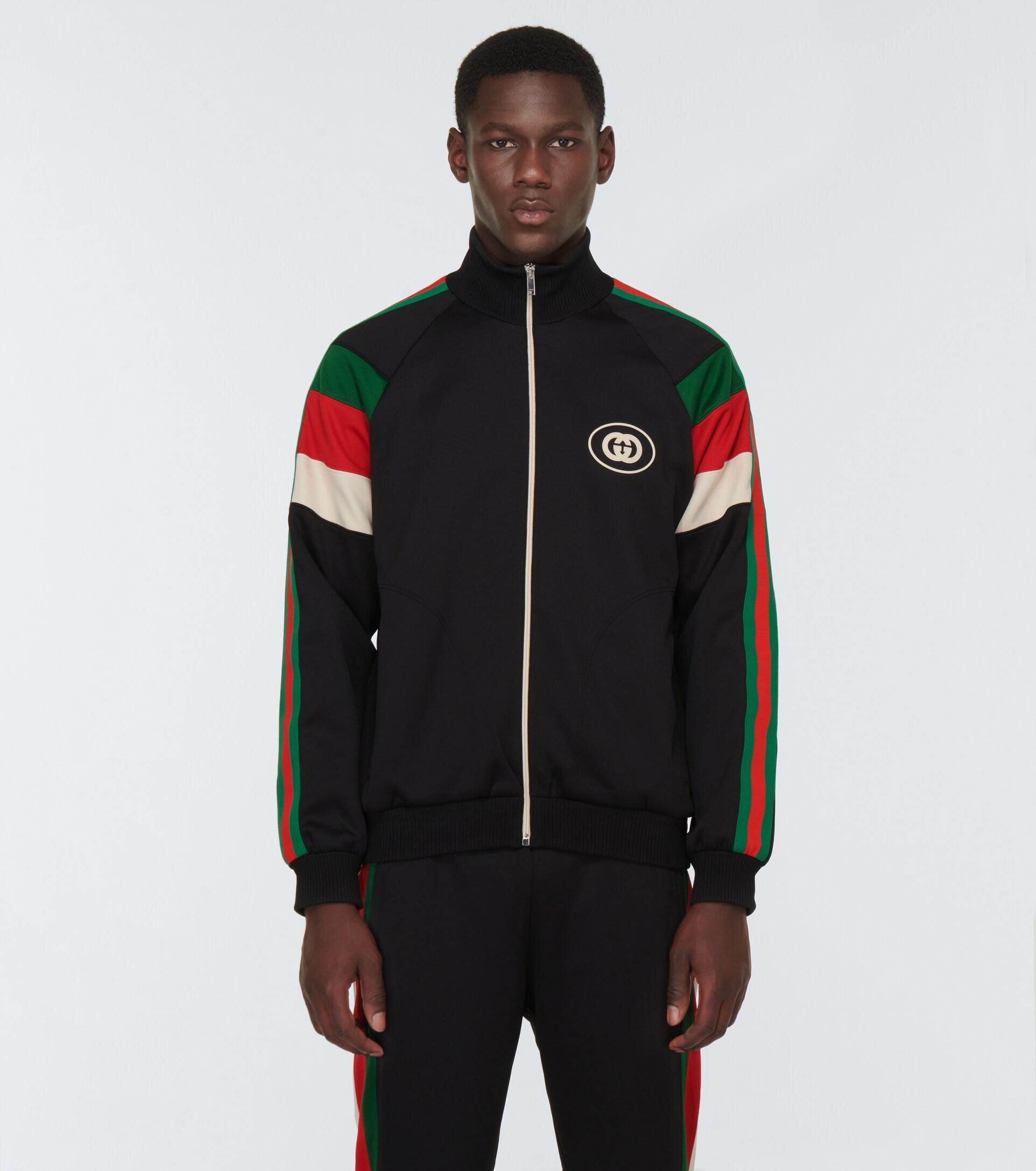 Gucci Zip-up Neoprene Jacket in Black for Men | Lyst