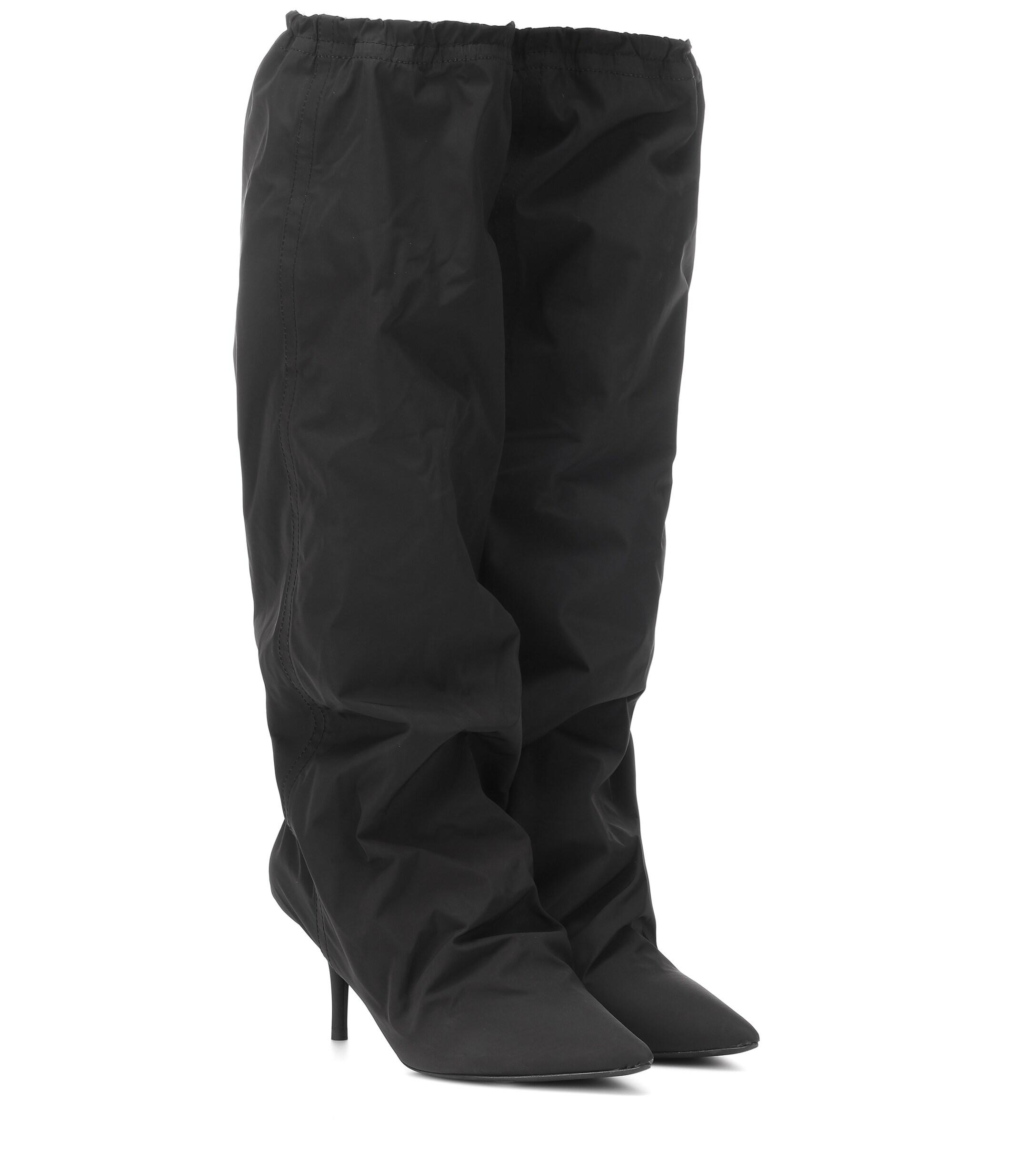 Yeezy Nylon Knee-high Boots (season 8) in Black | Lyst
