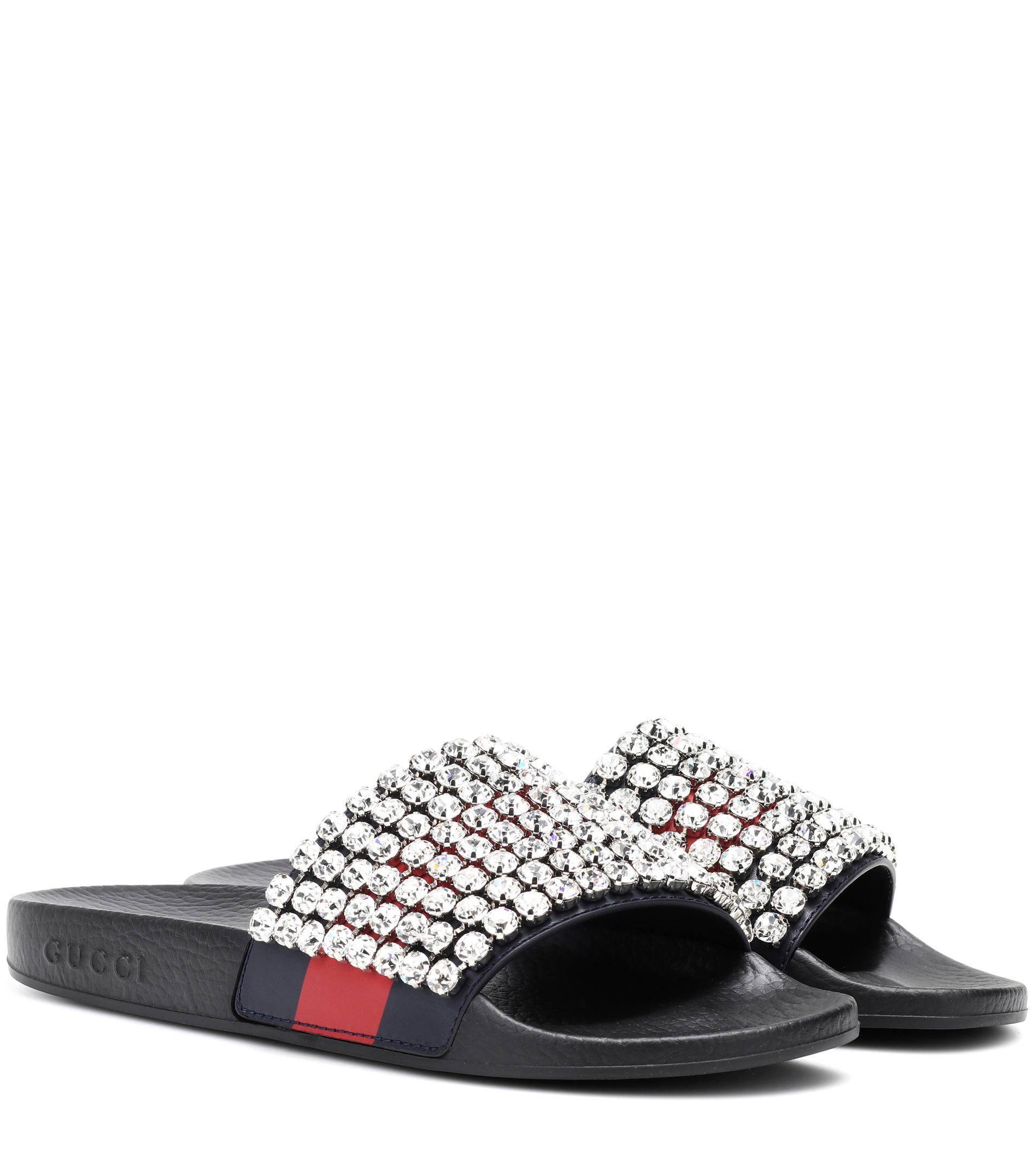 gucci slides bedazzled