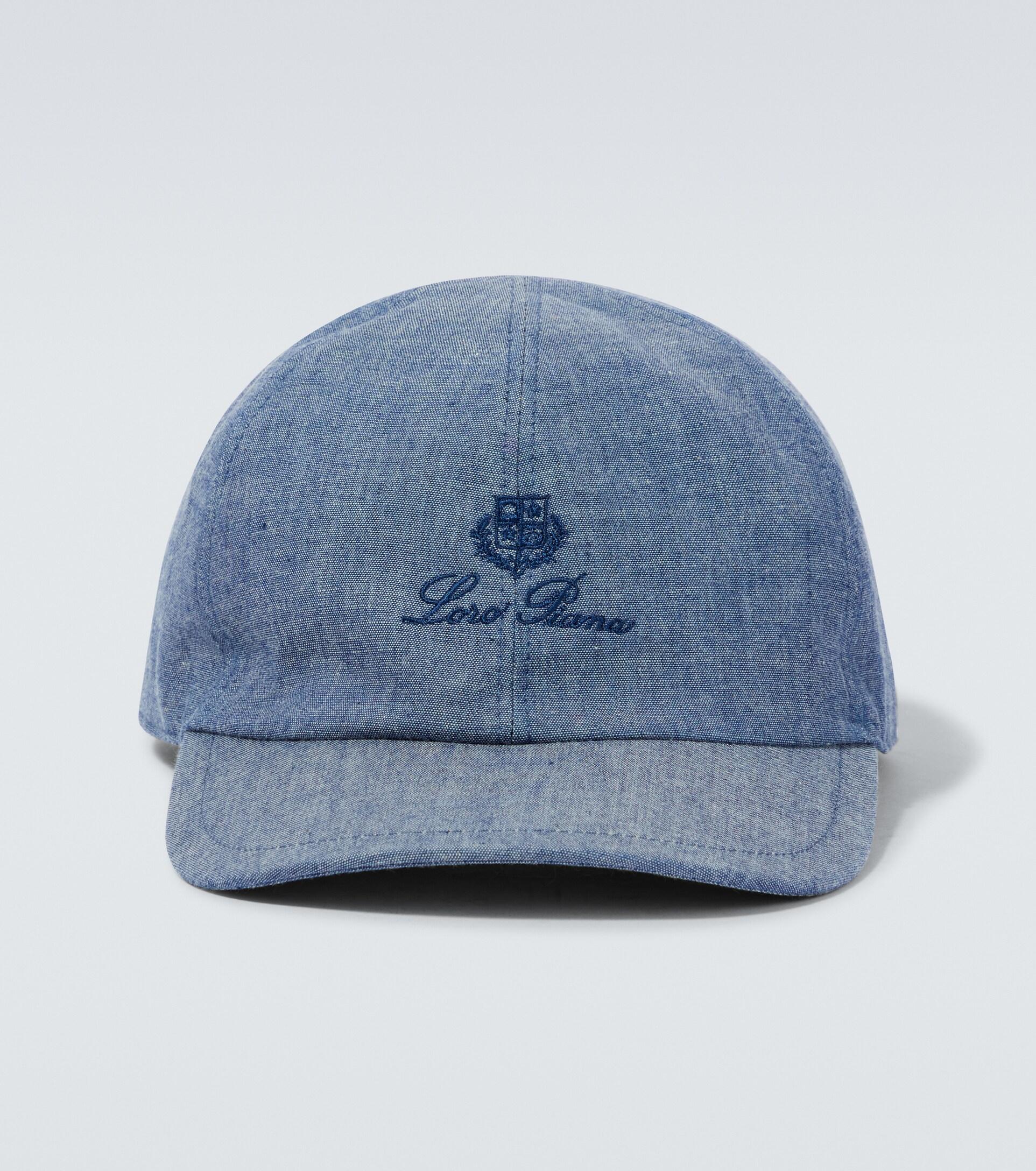 Loro Piana Logo Cotton Baseball Cap in Blue for Men Lyst